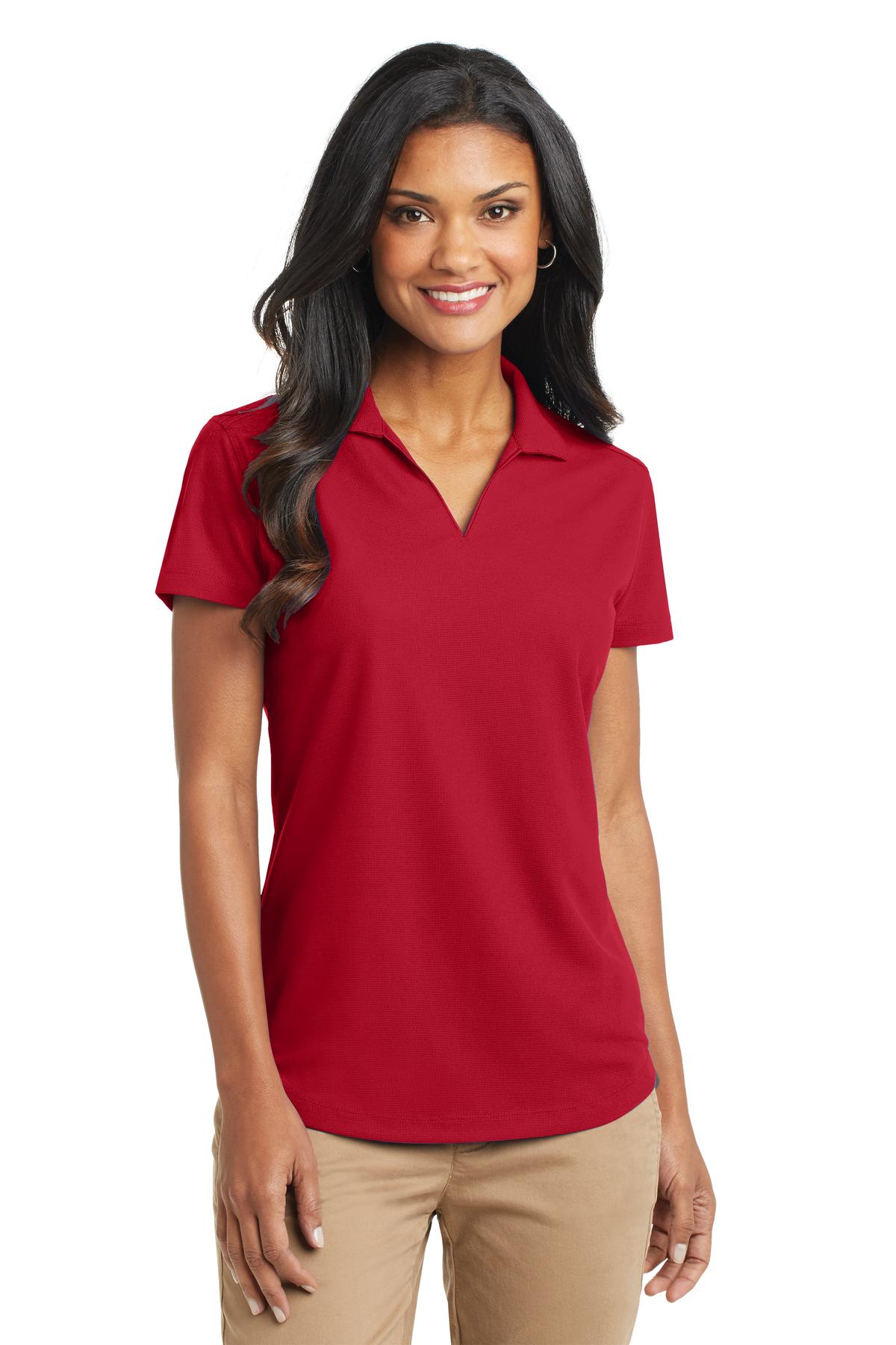 Custom Embroidery or DTF Print - Port Authority ®  Women's Dry Zone ®  Grid Polo. L572