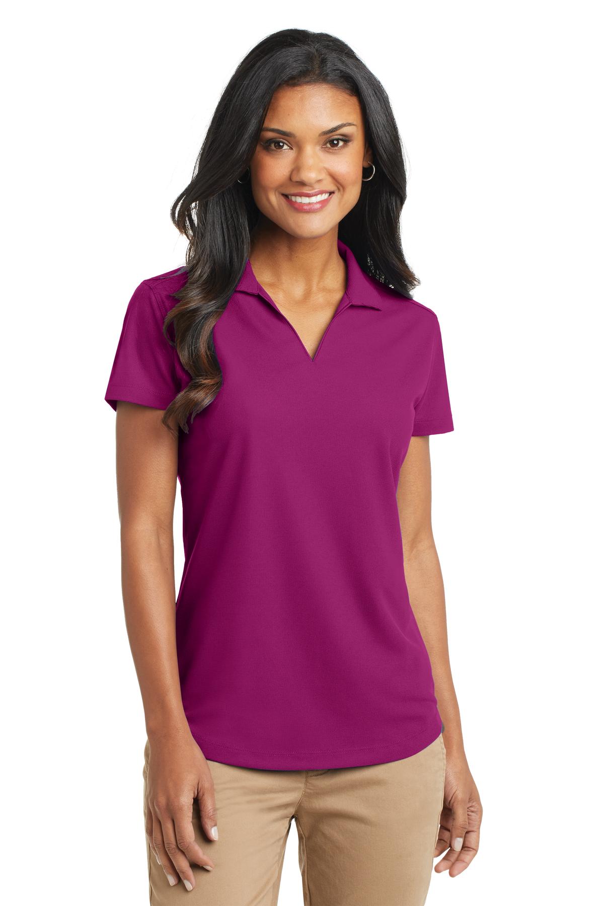 Custom Embroidery or DTF Print - Port Authority ®  Women's Dry Zone ®  Grid Polo. L572