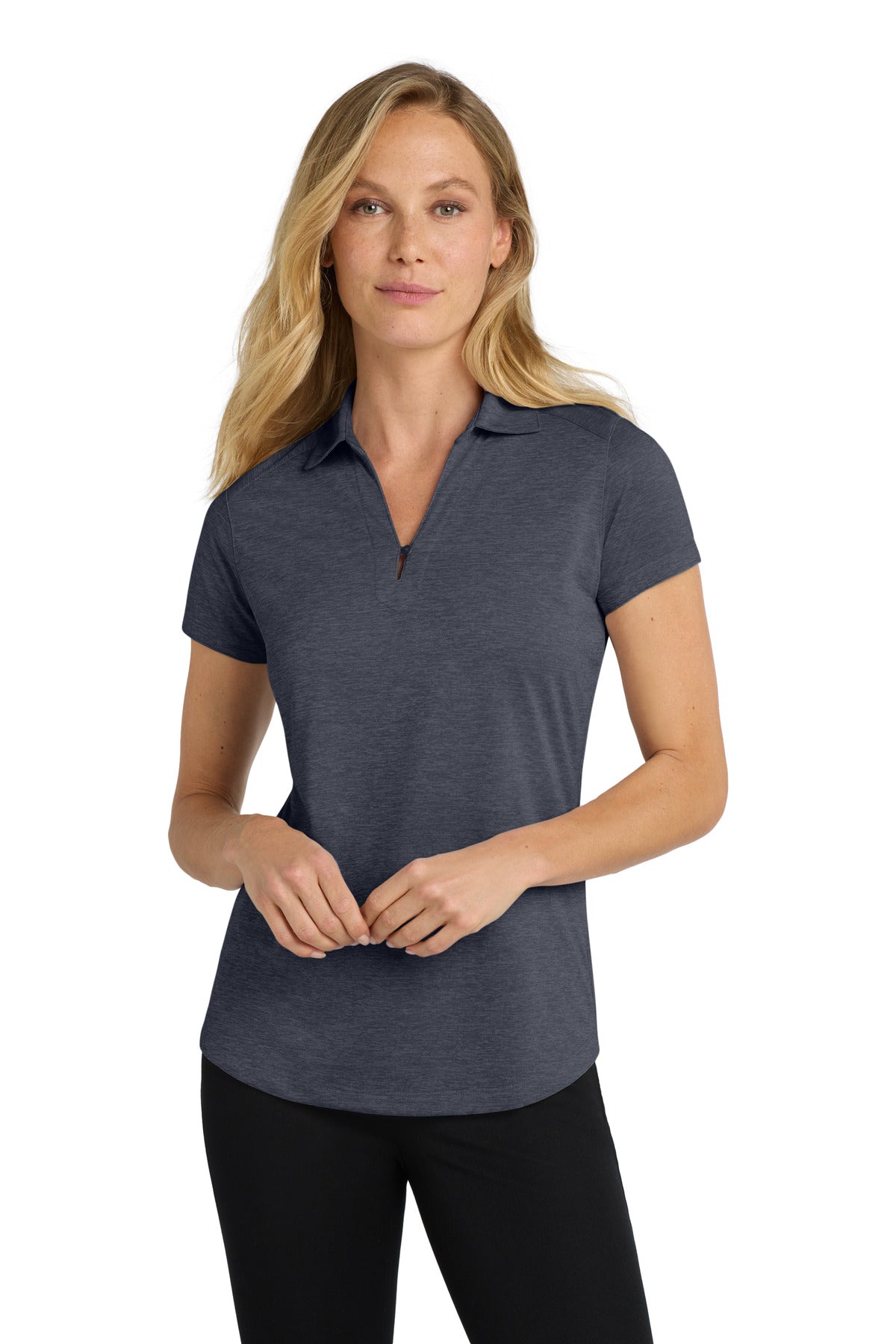 Custom Embroidery or DTF Print - Port Authority ®  Women's Digi Heather Performance Polo. L574