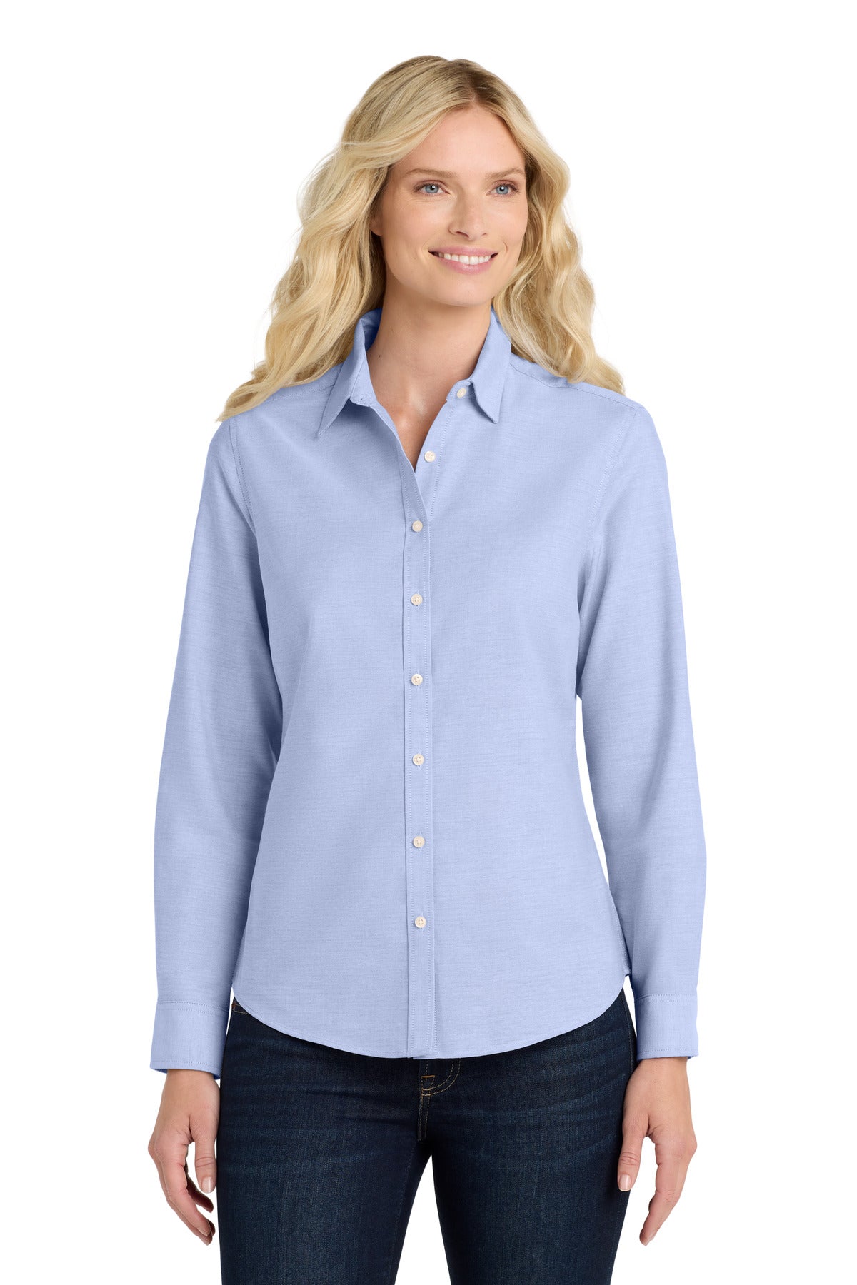 Custom Embroidery or DTF Print - Port Authority ®  Women's SuperPro ™  Oxford Shirt. L658