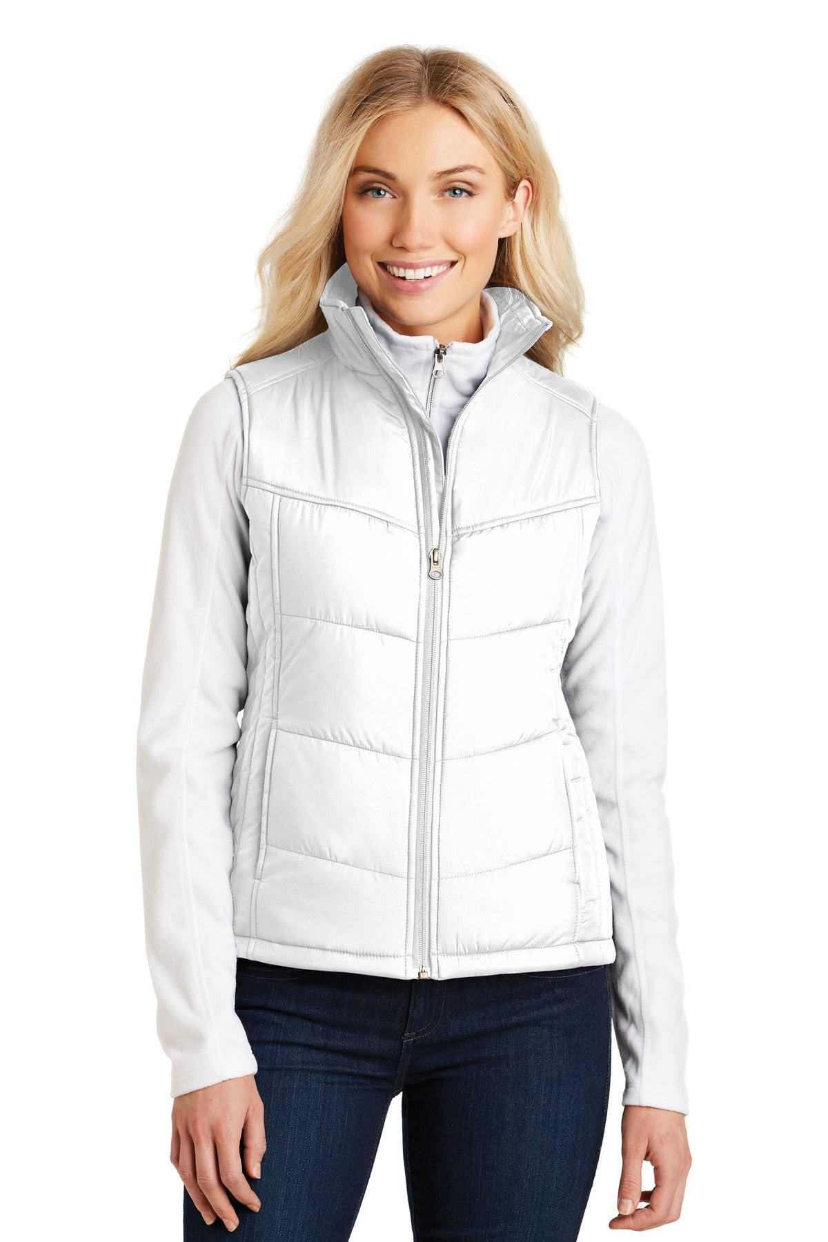 Custom Embroidery or DTF Print - Port Authority ®  Women's Puffy Vest. L709