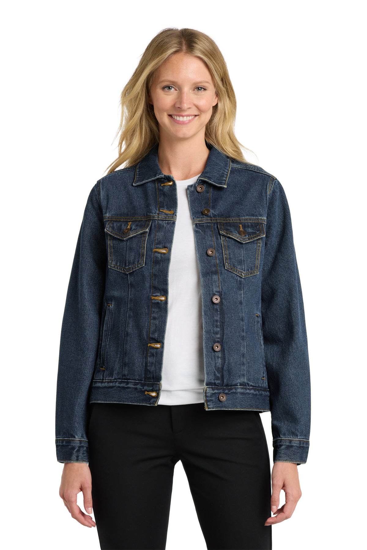 Custom Embroidery or DTF Print - Port Authority ®  Women's Denim Jacket. L7620