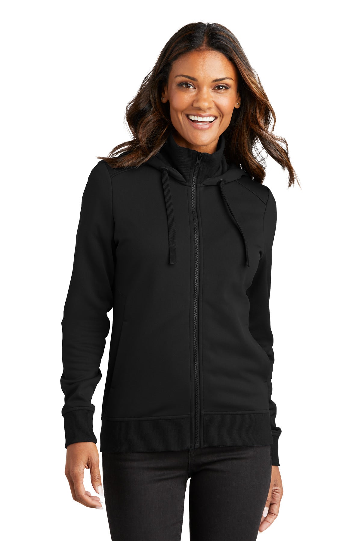 Custom Embroidery or DTF Print - Port Authority ®  Women's Smooth Fleece Hooded Jacket L814