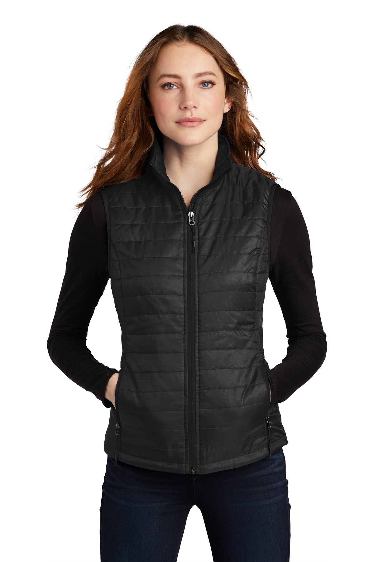 Custom Embroidery or DTF Print - Port Authority  ®  Women's Packable Puffy Vest L851