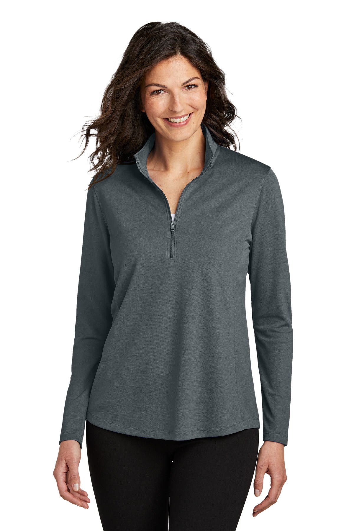 Custom Embroidered or DTF Print on Port Authority ®  Women's Dry Zone ®  UV Micro-Mesh 1/4-Zip LK112