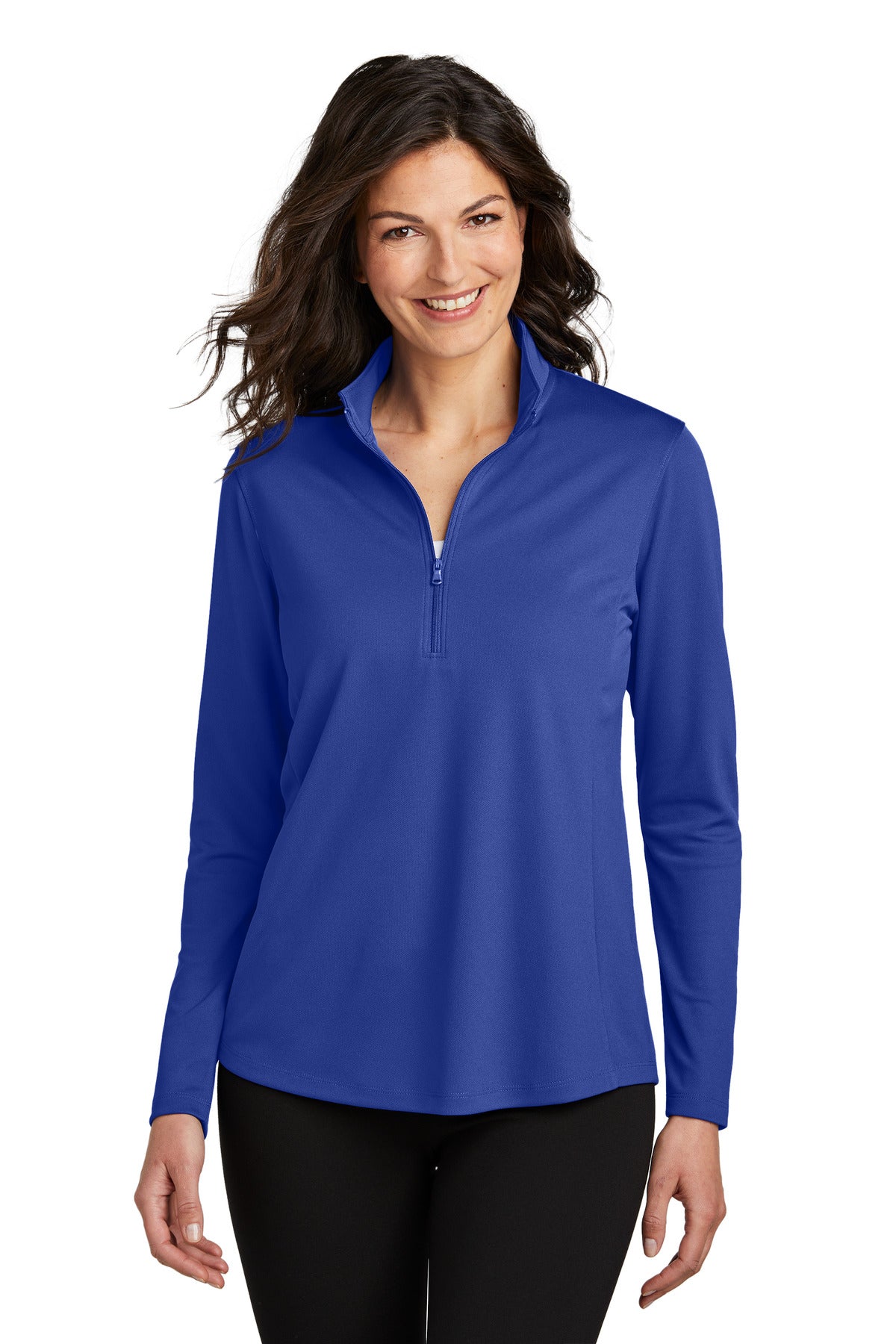Custom Embroidered - Port Authority® Women's Dry Zone® UV Micro-Mesh 1/4-Zip LK112