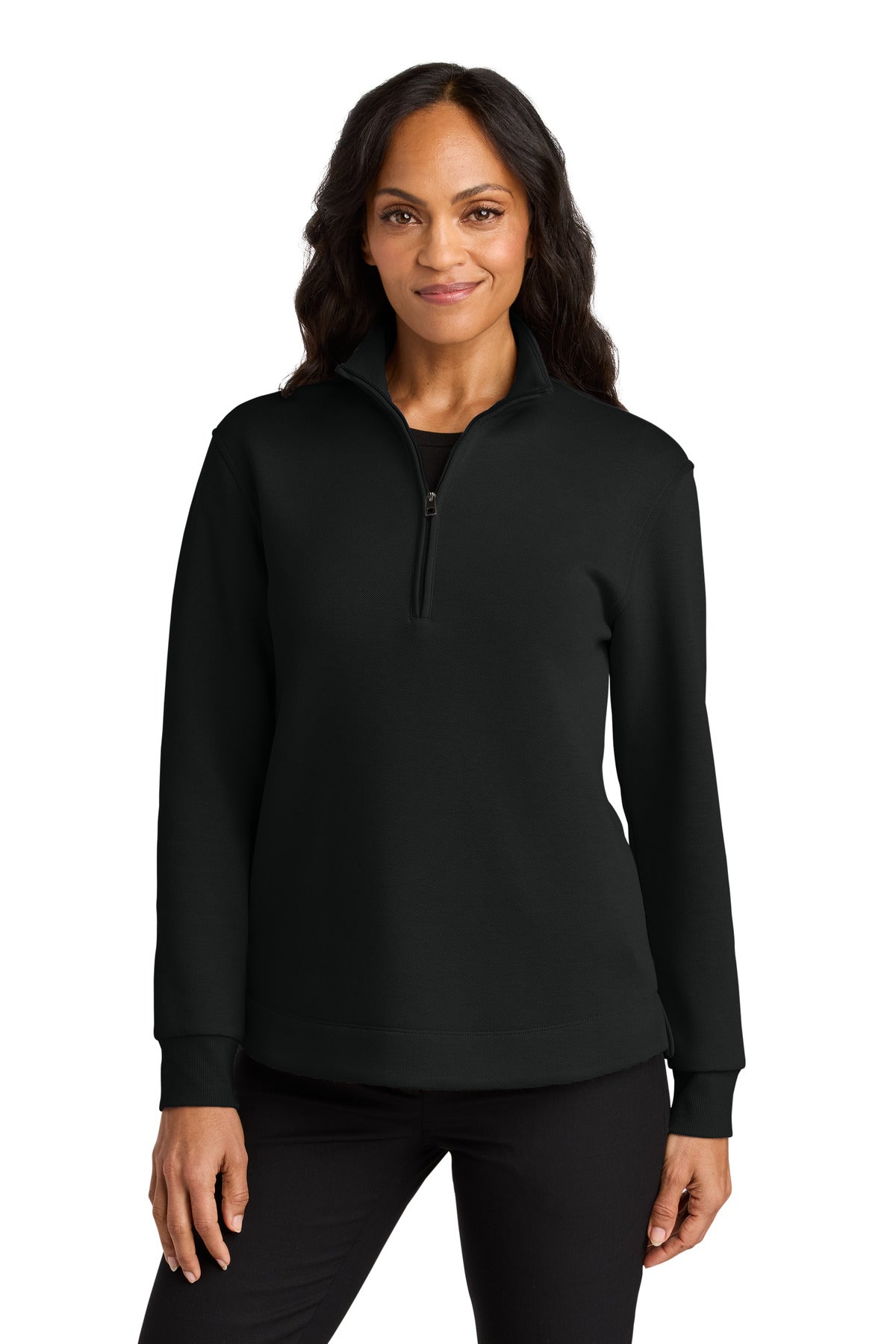 Custom Embroidered or DTF Print on Port Authority ®  Women's Wearever Signature Double Pique 1/4-Zip LK210