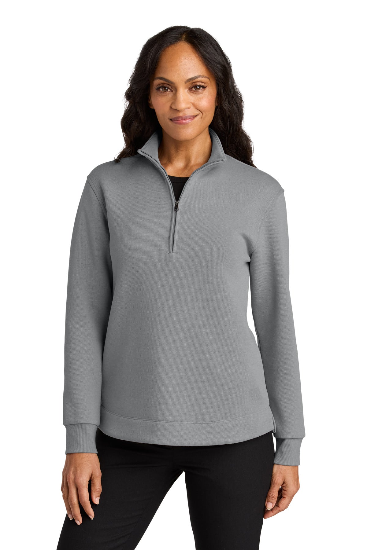 Custom Embroidered or DTF Print on Port Authority ®  Women's Wearever Signature Double Pique 1/4-Zip LK210