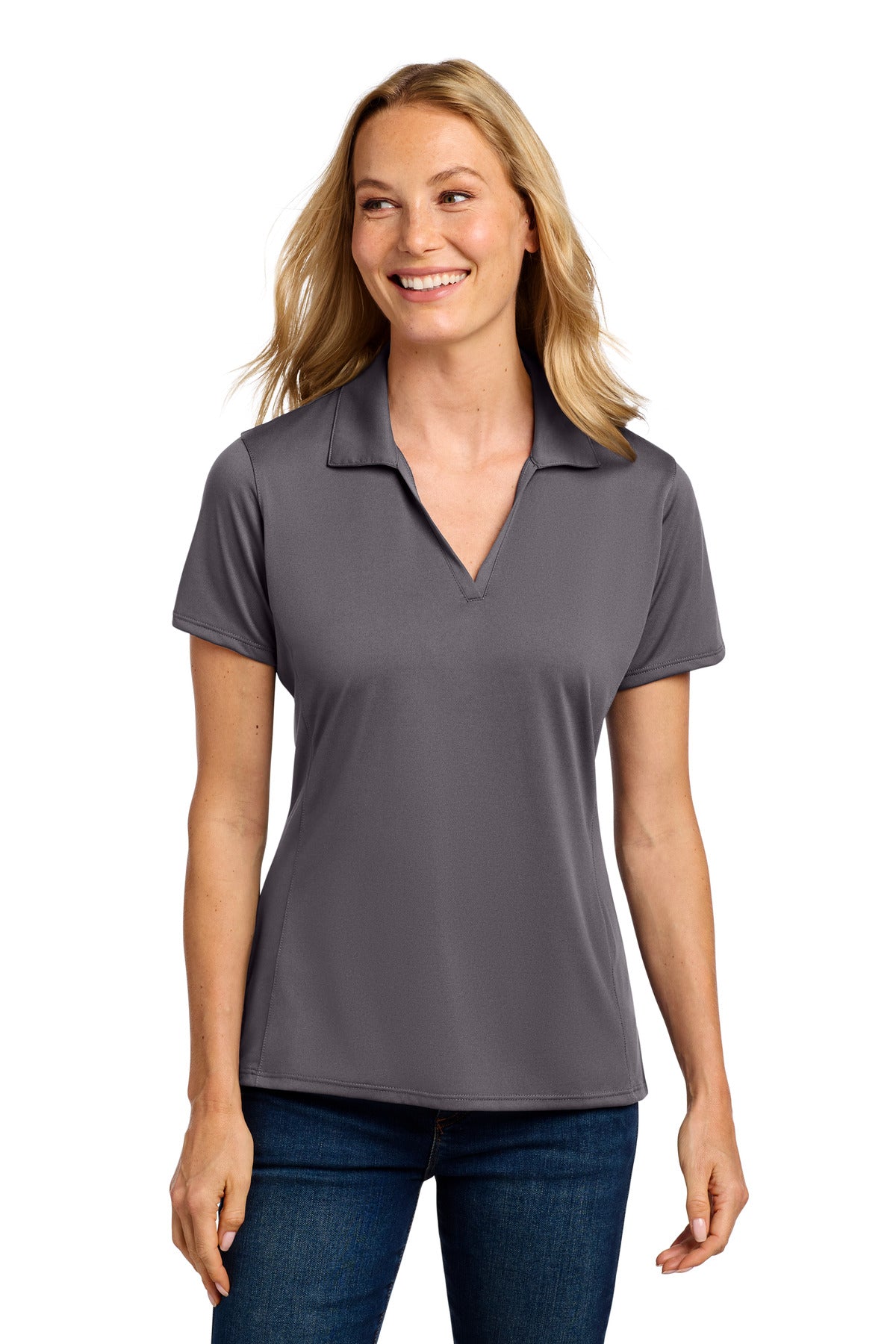 Custom Embroidery or DTF Print - Port Authority ®  Women's Performance Staff Polo LK398