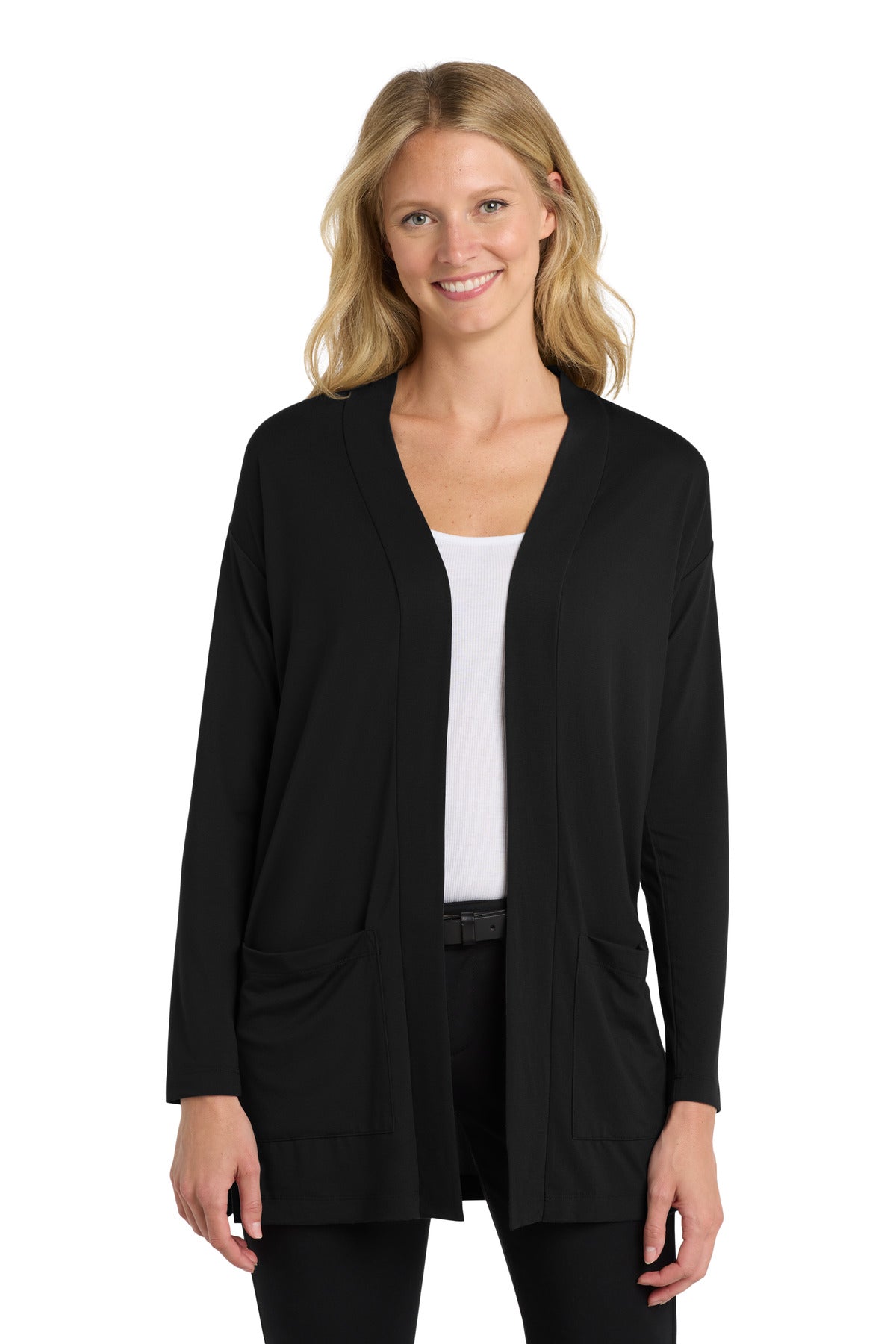 Custom Embroidery or DTF Print - Port Authority  ®  Women's Concept Long Pocket Cardigan . LK5434