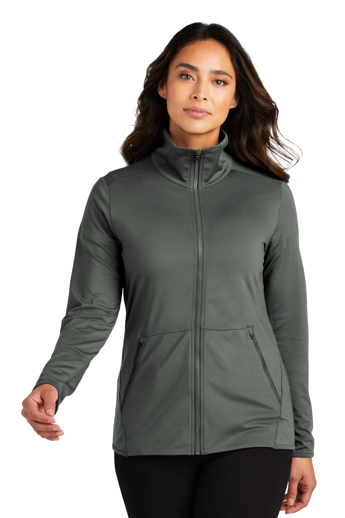 Custom Embroidery or DTF Print - Port Authority ®  Women's Accord Stretch Fleece Full-Zip LK595