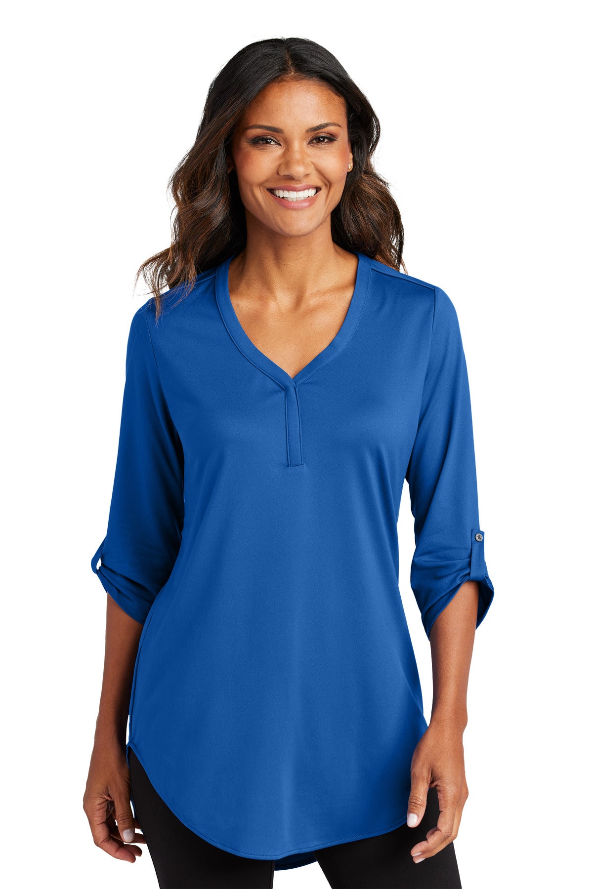 Custom Embroidery or DTF Print - Port Authority ®  Women's City Stretch 3/4-Sleeve Tunic LK6840