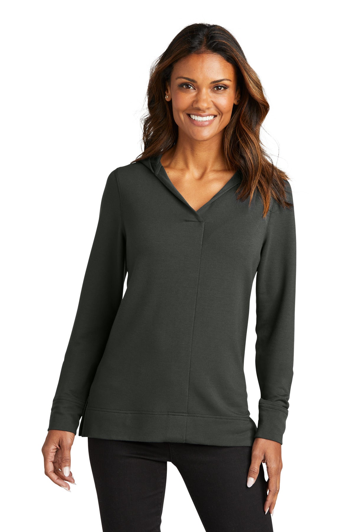 Custom Embroidered - Port Authority® Women's Microterry Pullover Hoodie LK826