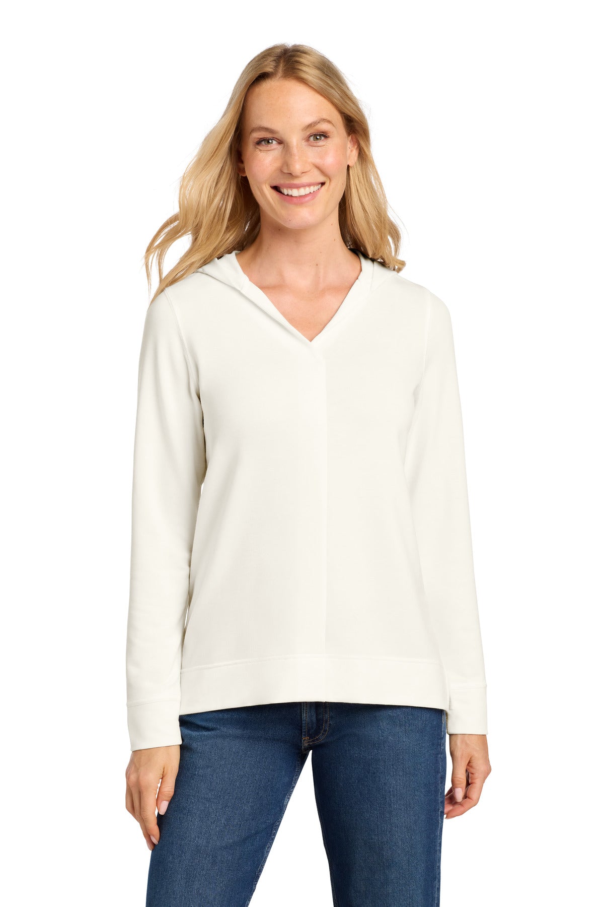 Custom Embroidery or DTF Print - Port Authority ®  Women's Microterry Pullover Hoodie LK826