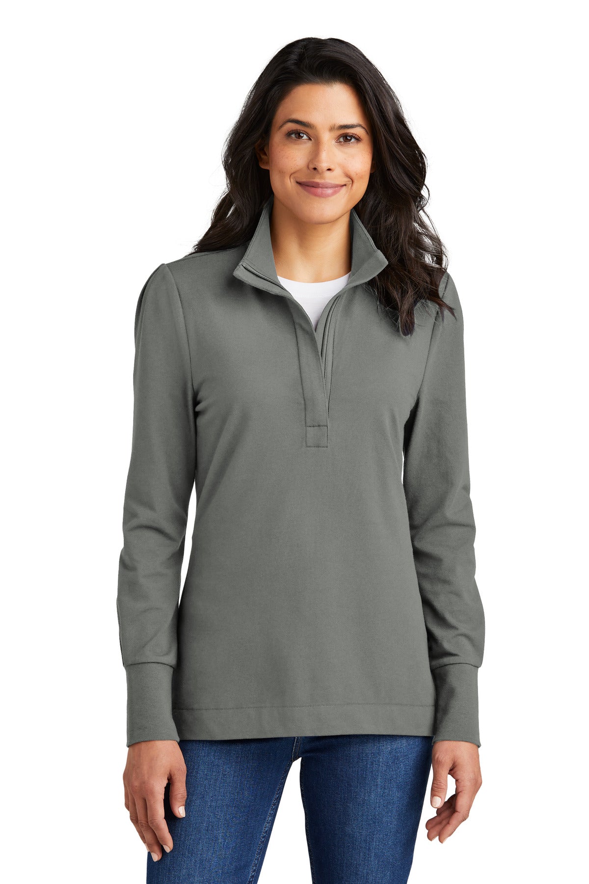 Custom Embroidered or DTF Print on Port Authority ®  Women's Fairway Stretch 1/4-Zip LK829