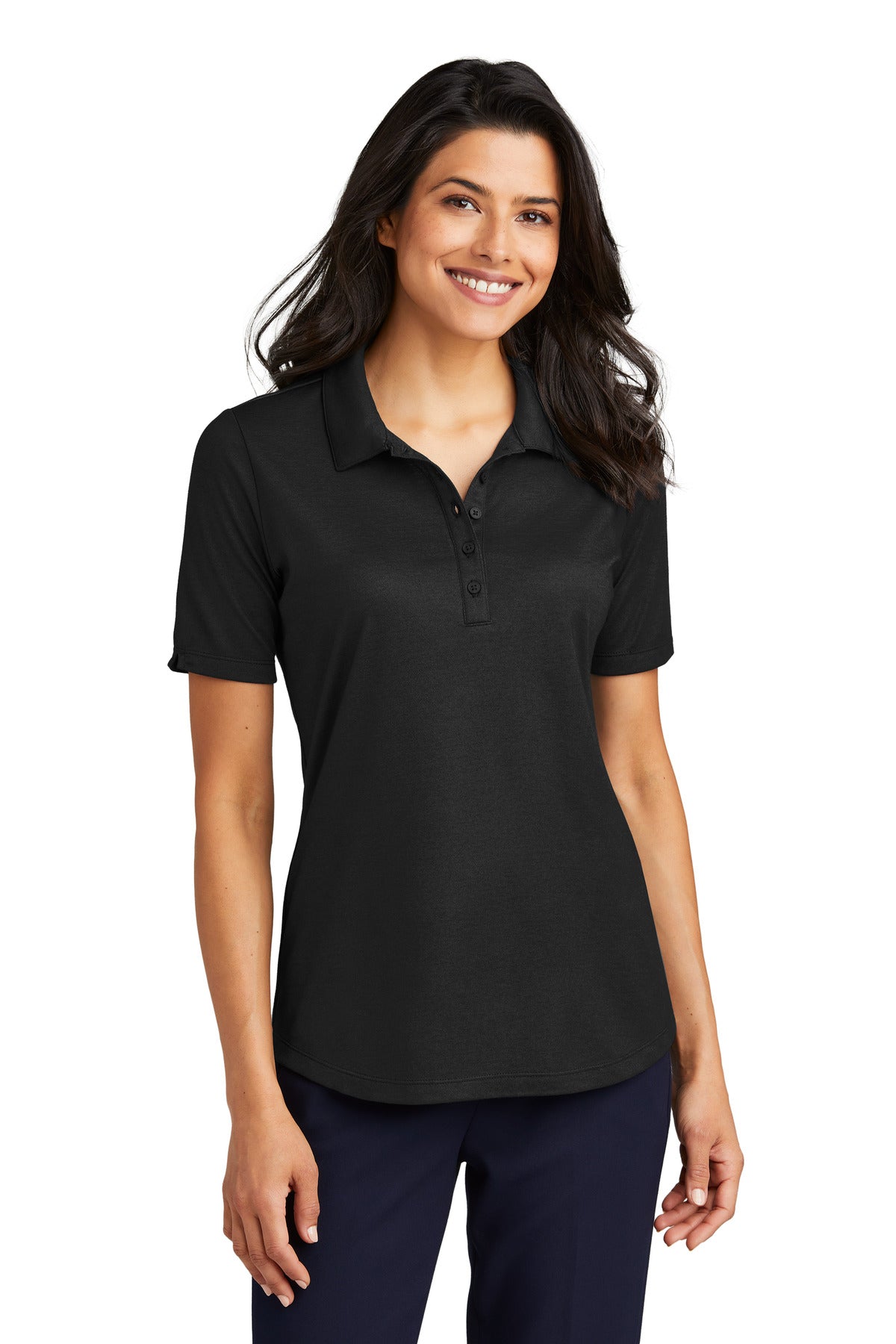 Custom Embroidered - Port Authority® Ladies Fine Pique Blend Polo LK830