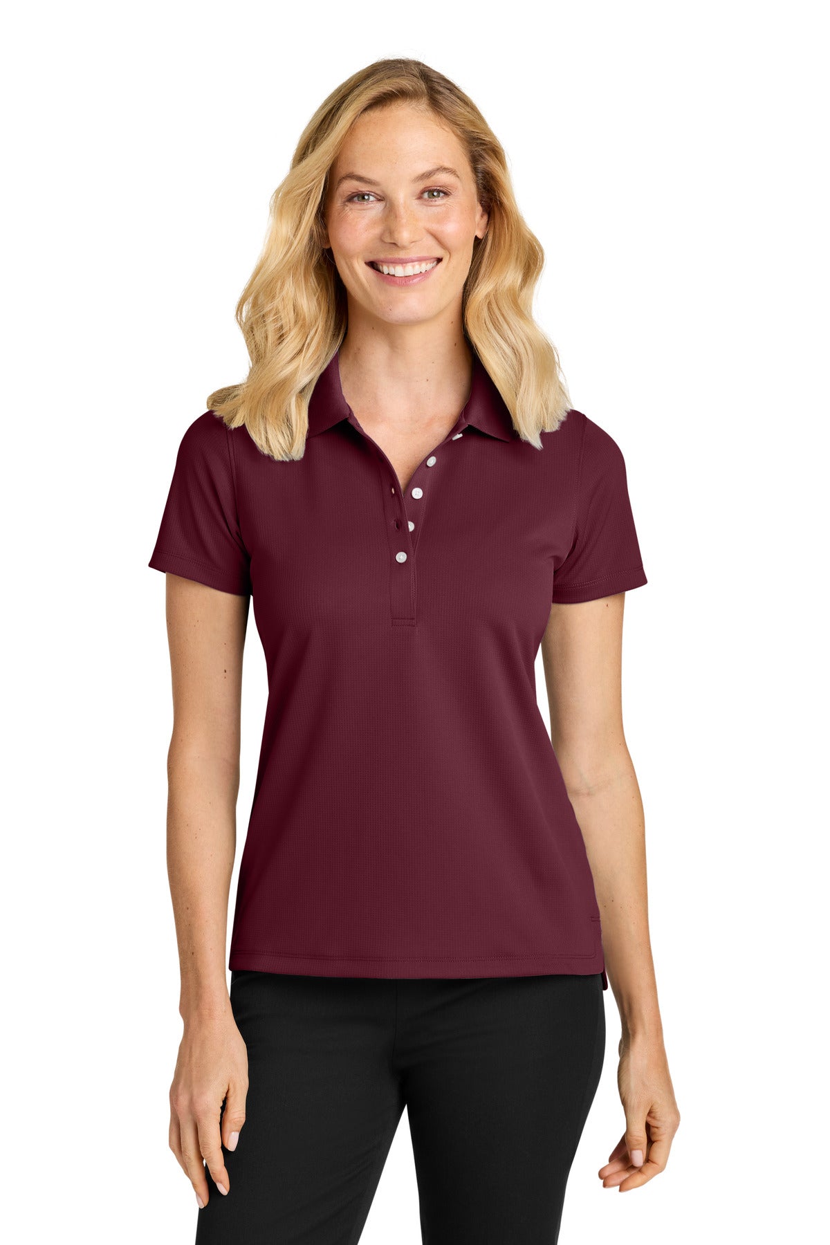Custom Embroidery or DTF Print - Port Authority ®  Women's Dry Zone ®  Stain-Release Grid Polo LK845