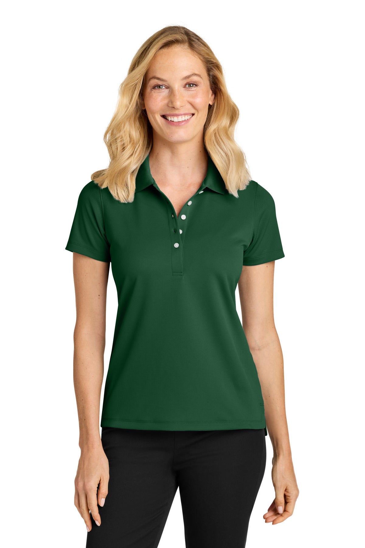 Custom Embroidery or DTF Print - Port Authority ®  Women's Dry Zone ®  Stain-Release Grid Polo LK845