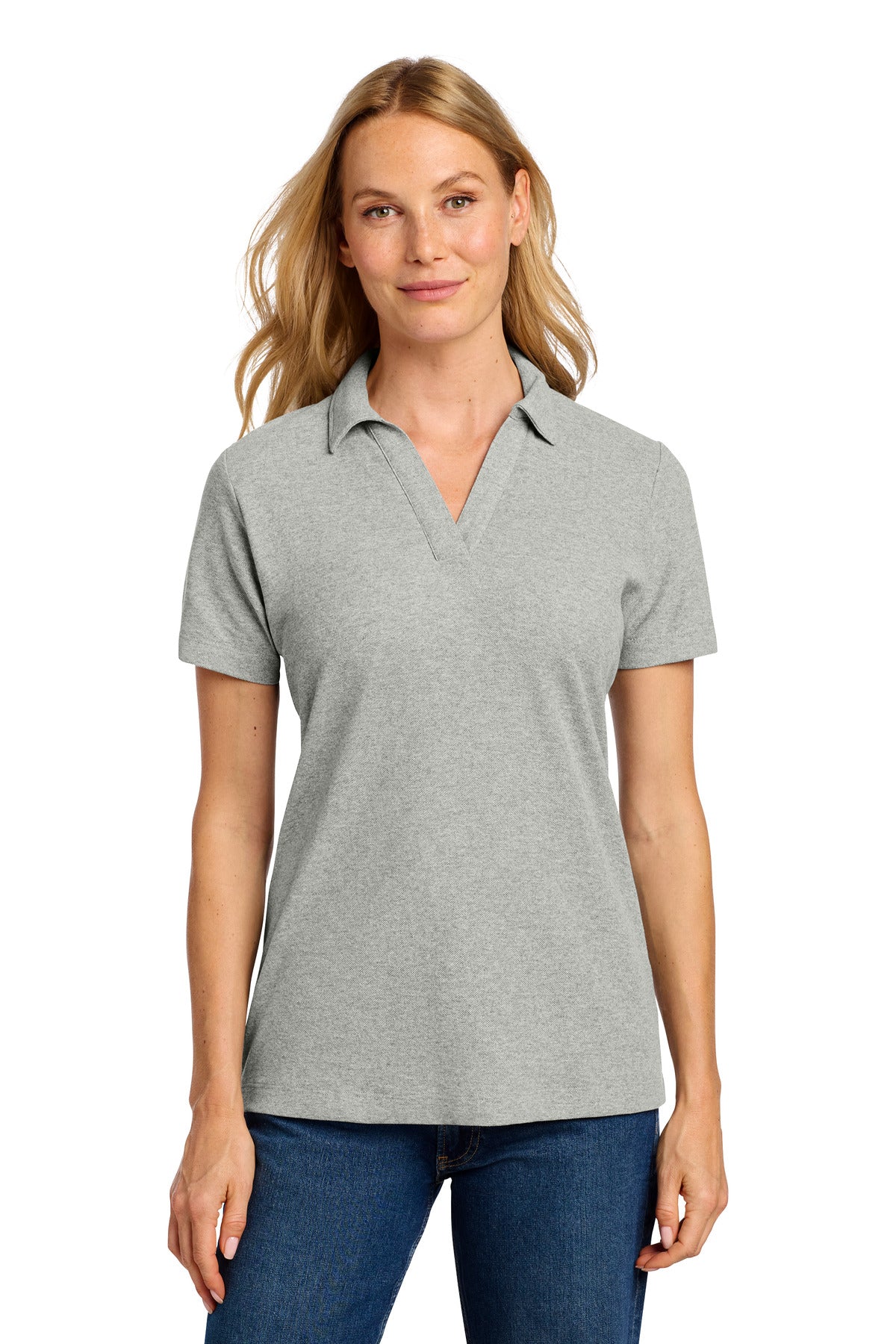 Custom Embroidery or DTF Print - Port Authority ®  Women's C-FREE ®  Cotton Blend Pique Polo LK867