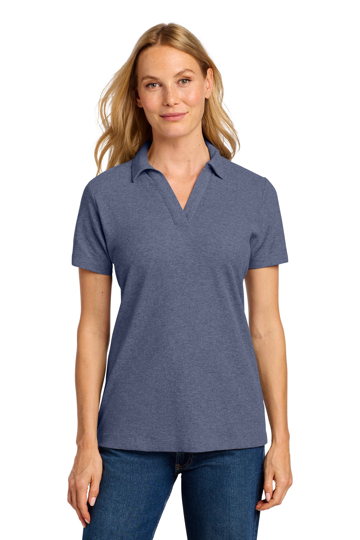 Custom Embroidery or DTF Print - Port Authority ®  Women's C-FREE ®  Cotton Blend Pique Polo LK867