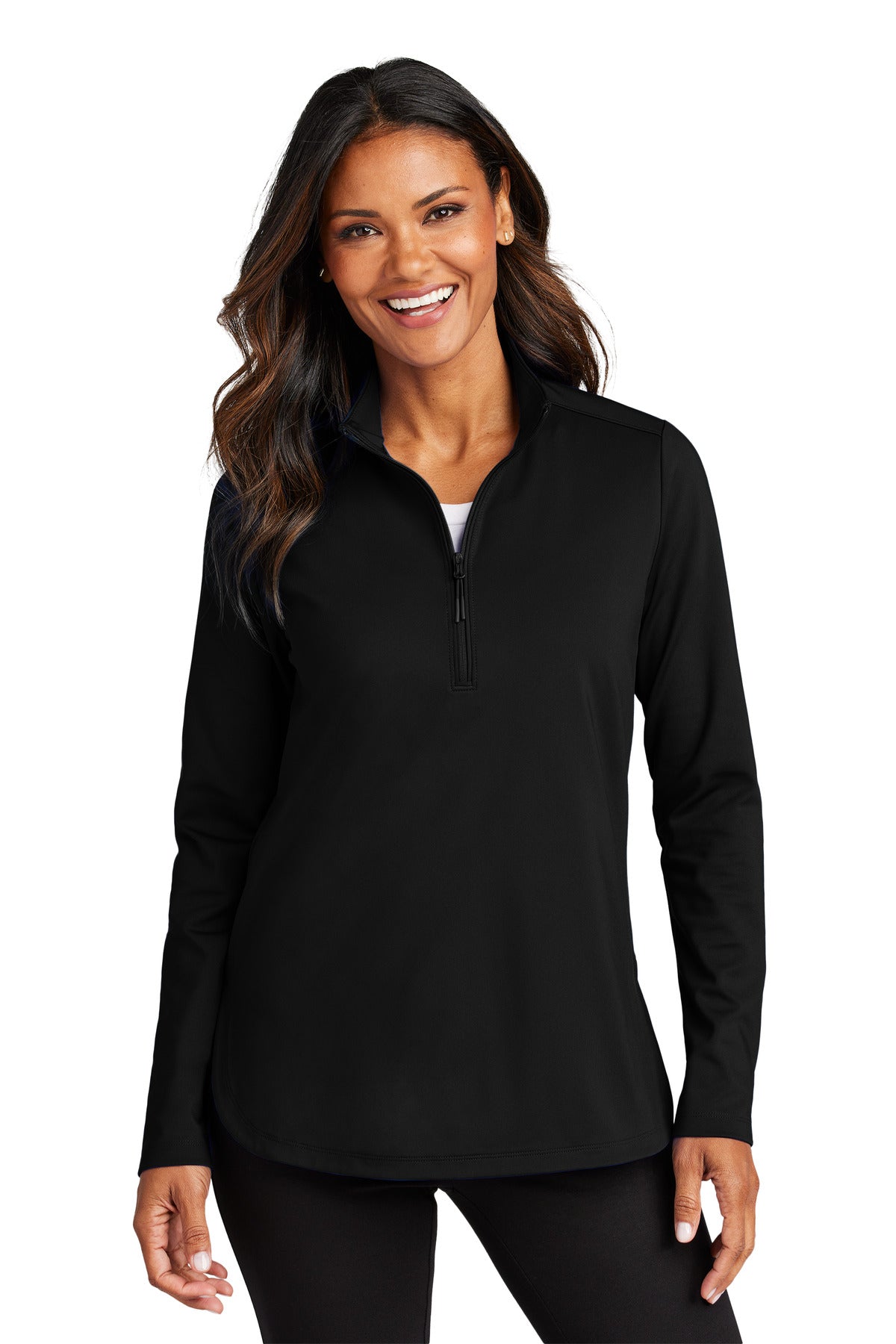 Custom Embroidered or DTF Print on Port Authority ®  Women's C-FREE ®  Double Knit 1/4-Zip LK880