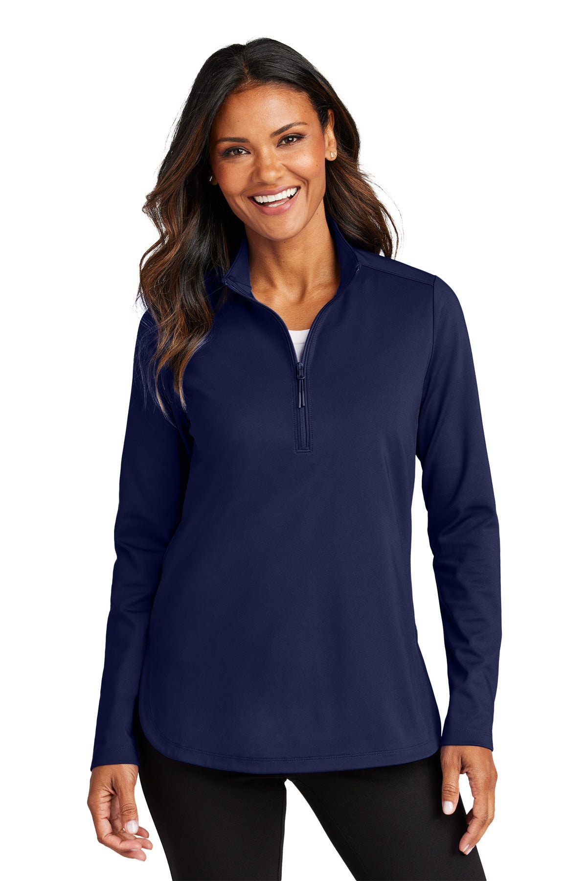 Custom Embroidered or DTF Print on Port Authority ®  Women's C-FREE ®  Double Knit 1/4-Zip LK880