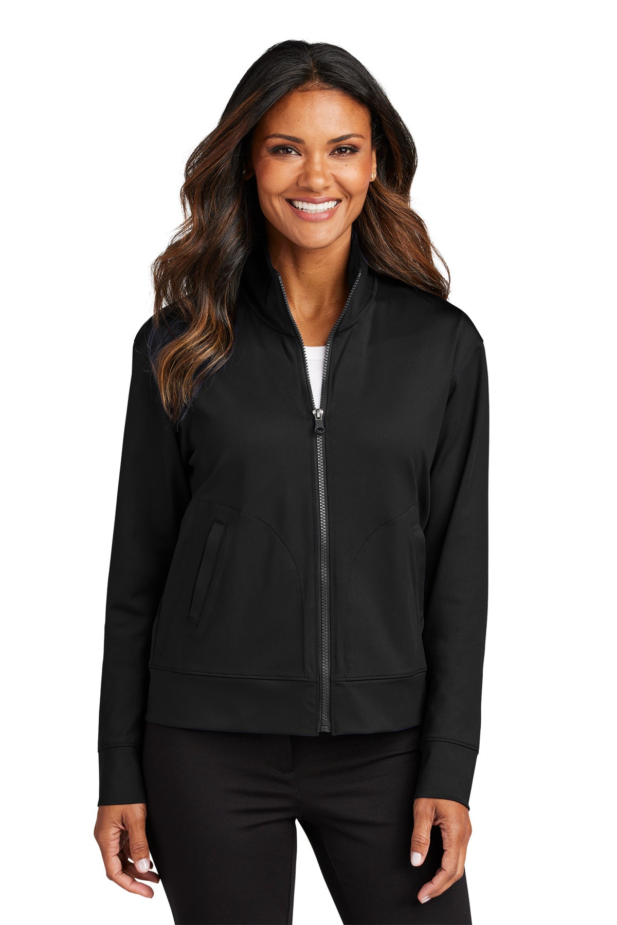 Custom Embroidered or DTF Print on Port Authority ®  Women's C-FREE ®  Double Knit Full-Zip LK881