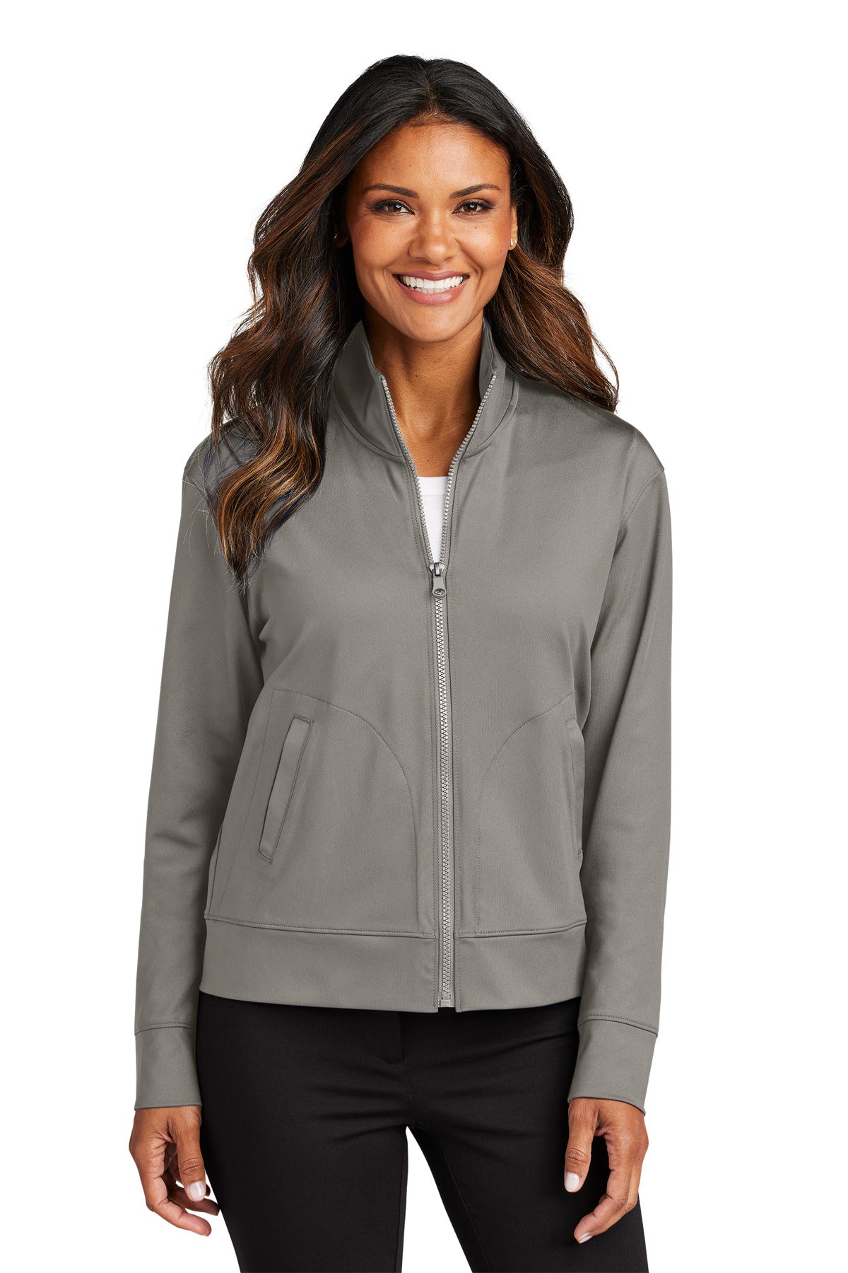 Custom Embroidered or DTF Print on Port Authority ®  Women's C-FREE ®  Double Knit Full-Zip LK881