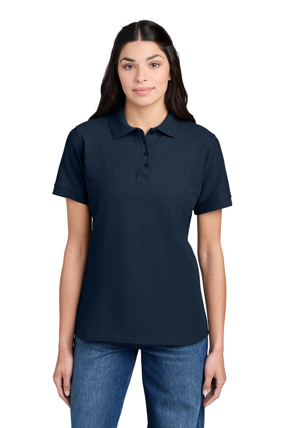 Custom Embroidery or DTF Print - Port & Co ®  Women's Core Blend Pique Polo. LKP155