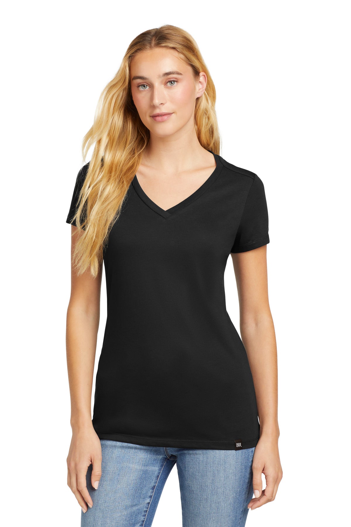 Custom Embroidered - New Era ® Women's Heritage Blend V-Neck Tee. LNEA101