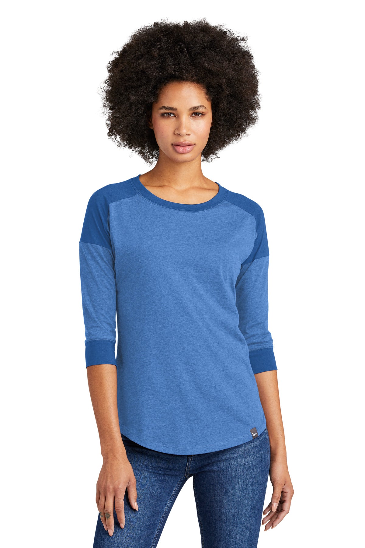 Custom Embroidery - New Era  ®  Women's Heritage Blend 3/4-Sleeve Baseball Raglan Tee. LNEA104