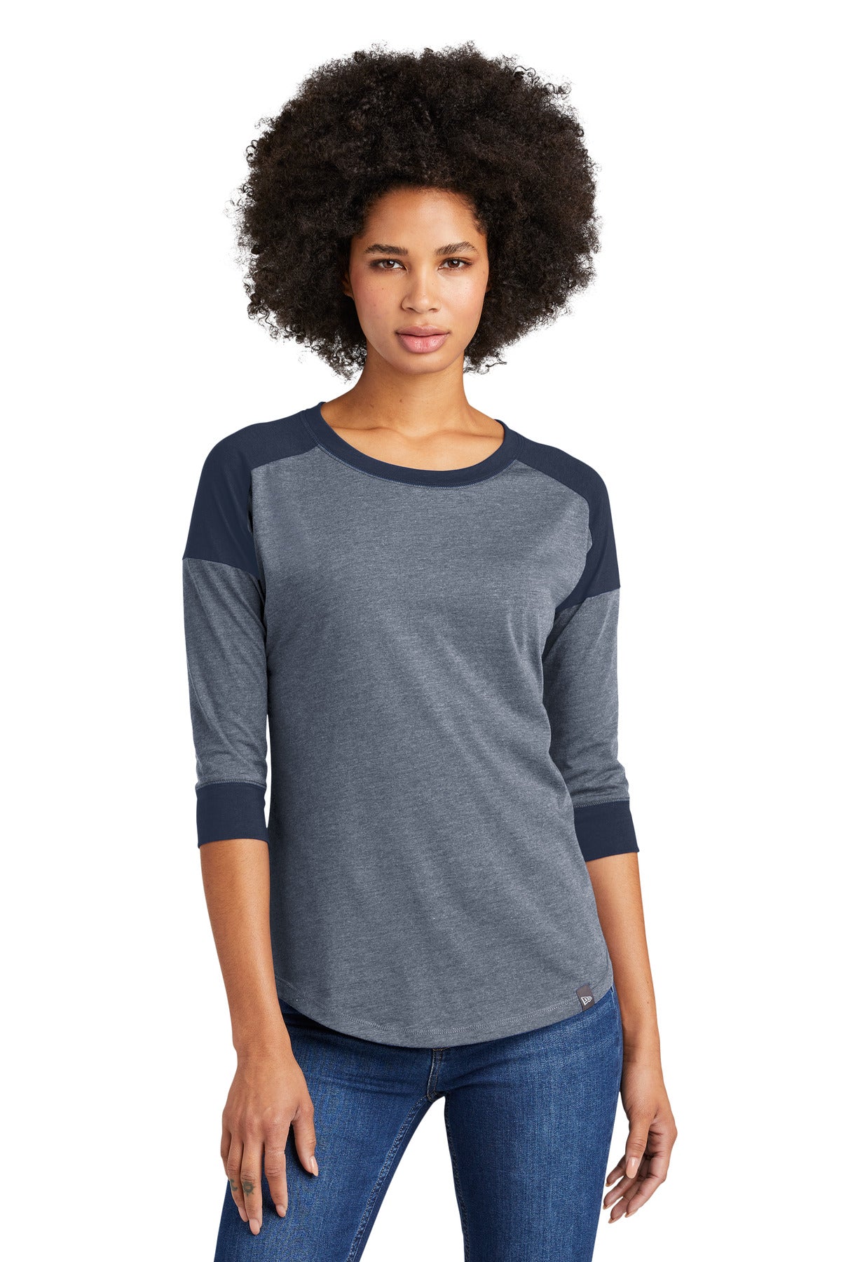 Custom Embroidery - New Era  ®  Women's Heritage Blend 3/4-Sleeve Baseball Raglan Tee. LNEA104