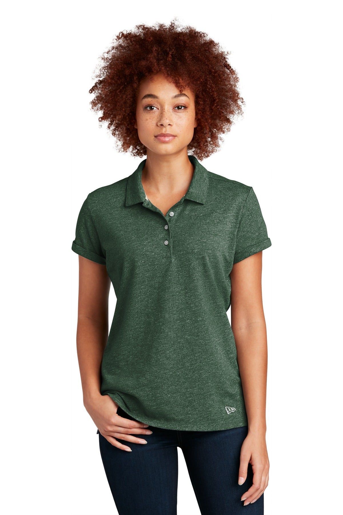 Custom Embroidered - New Era ® Women's Slub Twist Polo LNEA301