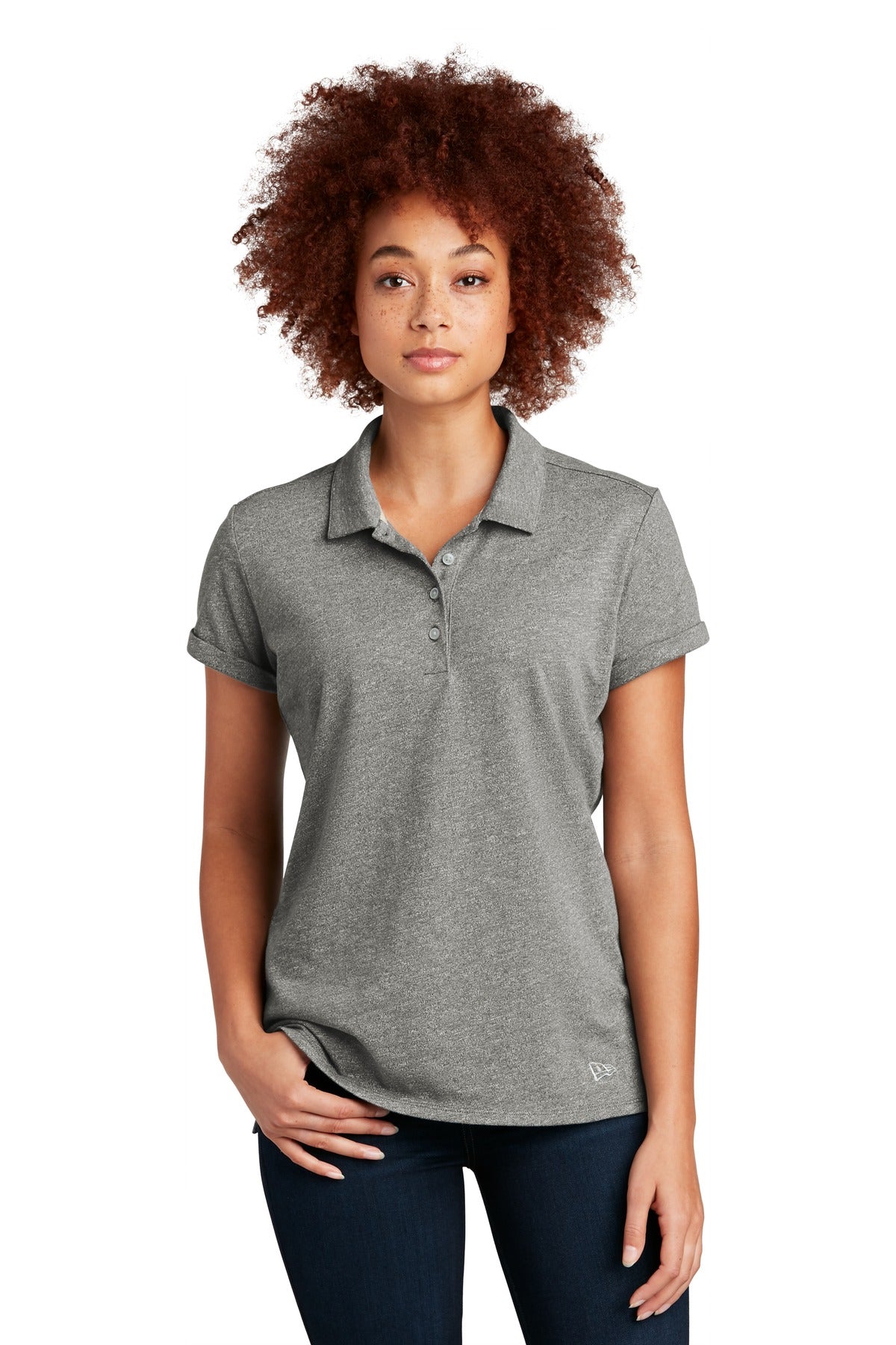 Custom Embroidered - New Era ® Women's Slub Twist Polo LNEA301