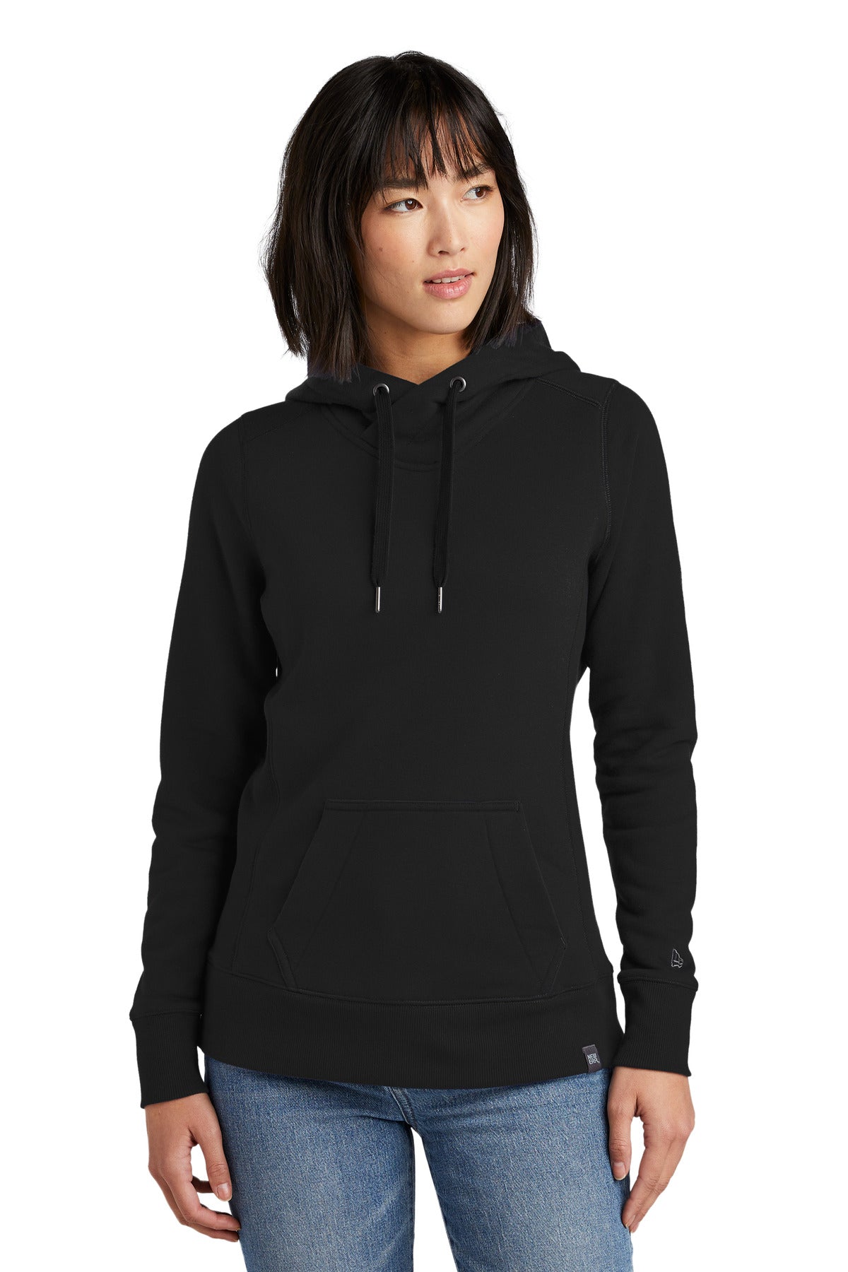 Custom Embroidered - New Era ® Women's French Terry Pullover Hoodie. LNEA500