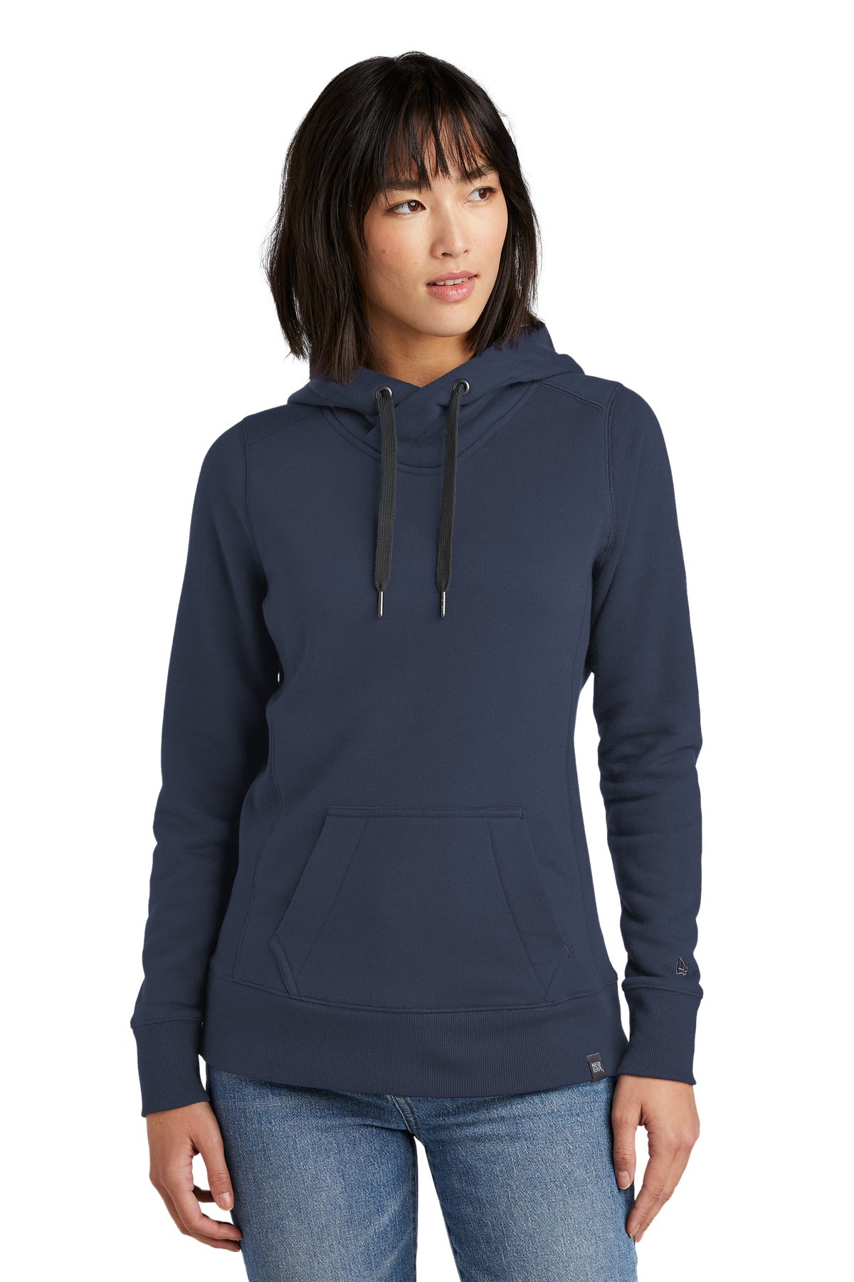 Custom Embroidered - New Era ® Women's French Terry Pullover Hoodie. LNEA500