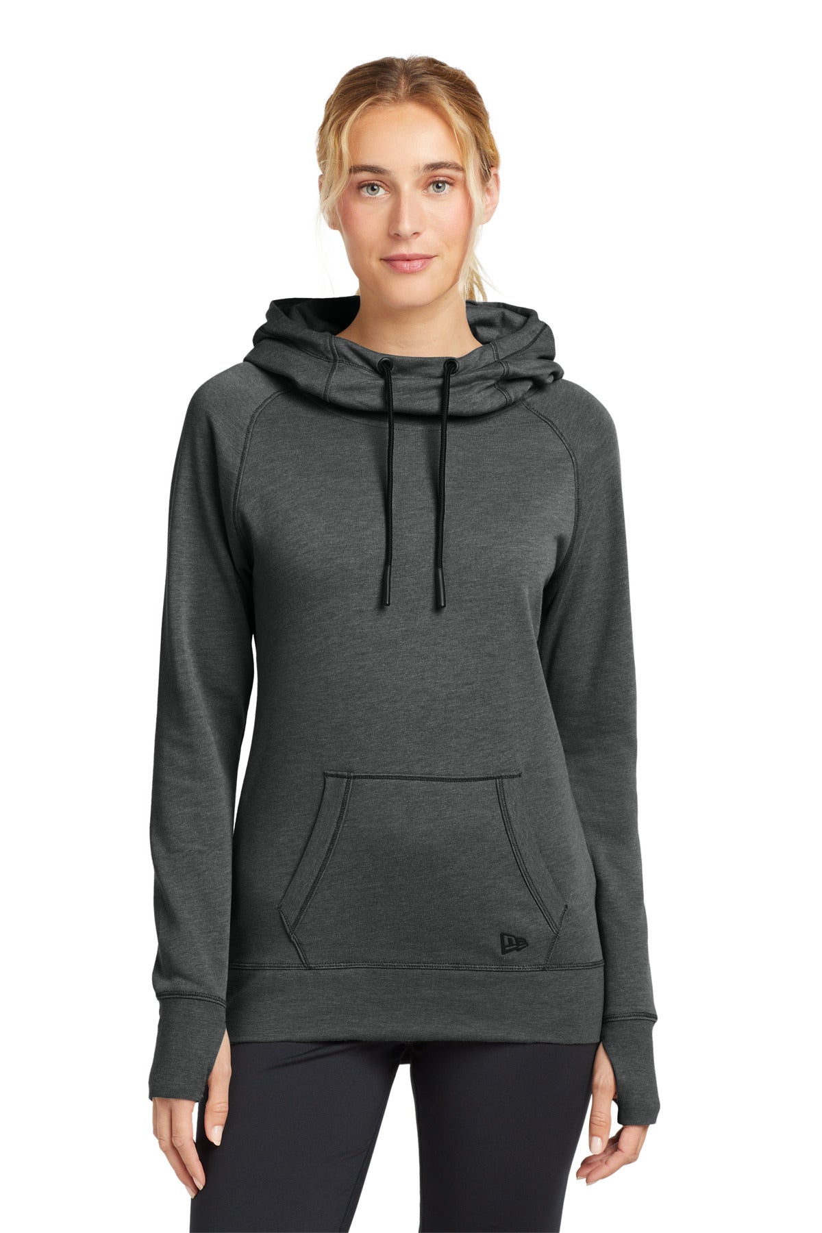 Custom Embroidery - New Era  ®  Women's Tri-Blend Fleece Pullover Hoodie. LNEA510