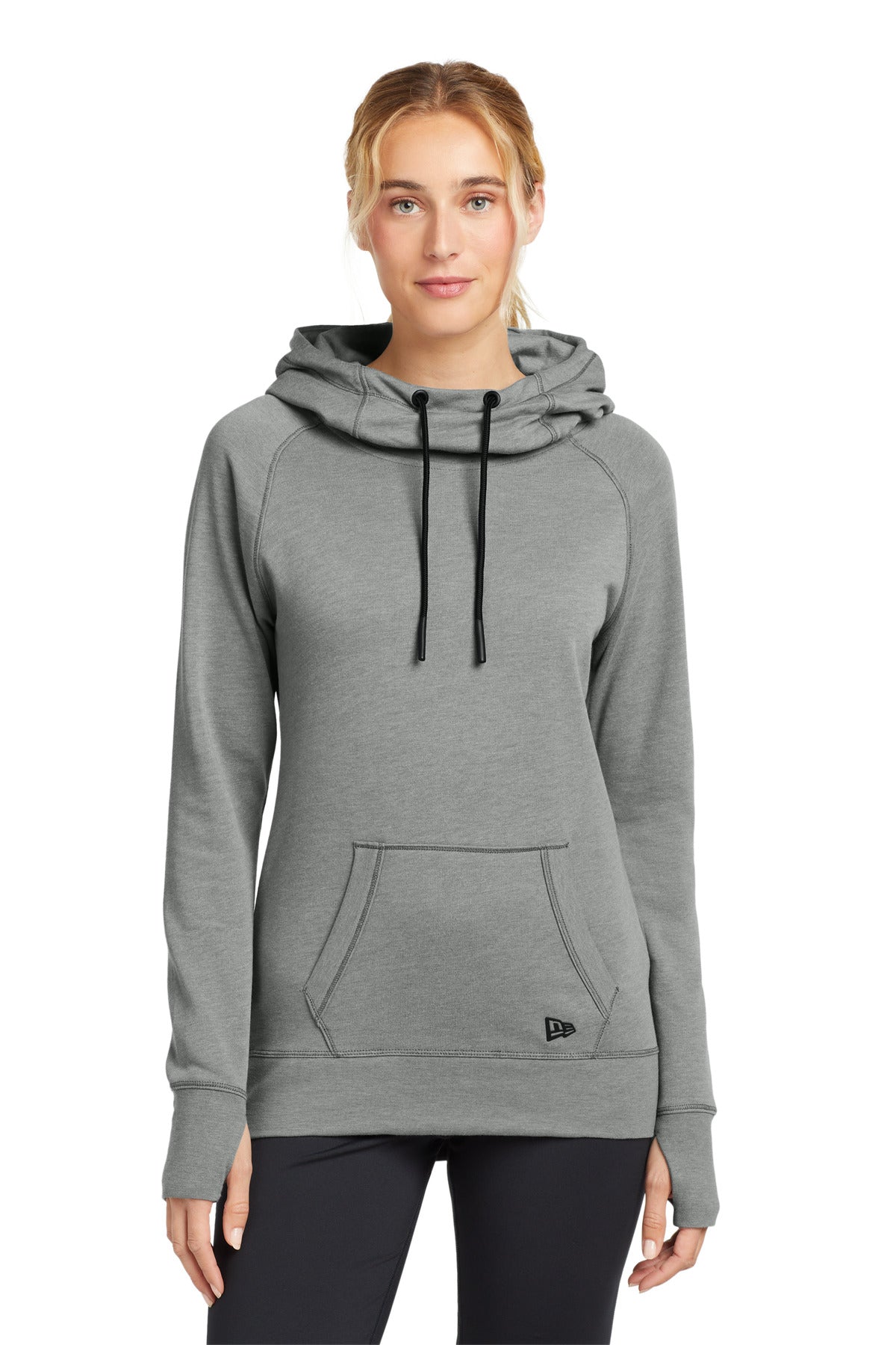 Custom Embroidery - New Era  ®  Women's Tri-Blend Fleece Pullover Hoodie. LNEA510