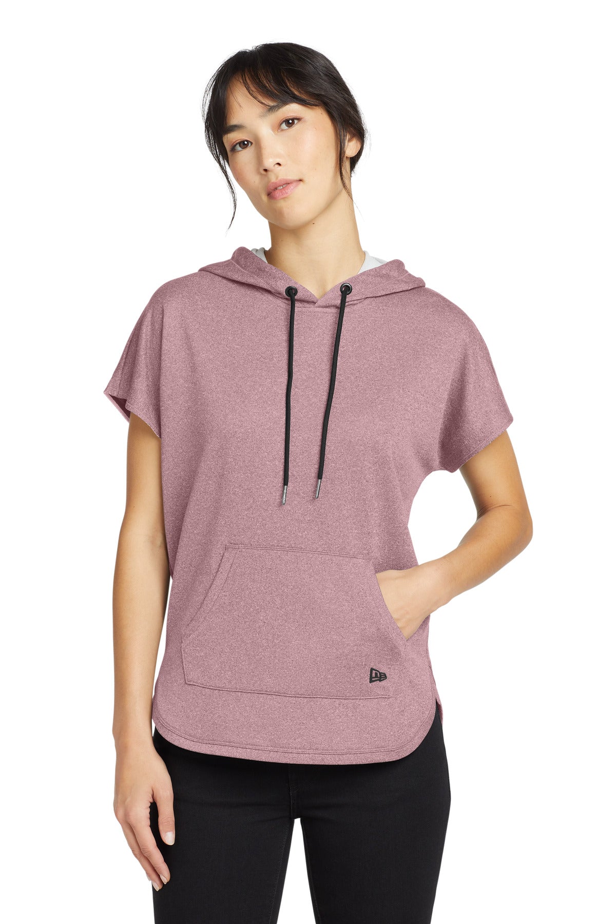 Custom Embroidered - New Era ® Women's Performance Terry Short Sleeve Hoodie LNEA533