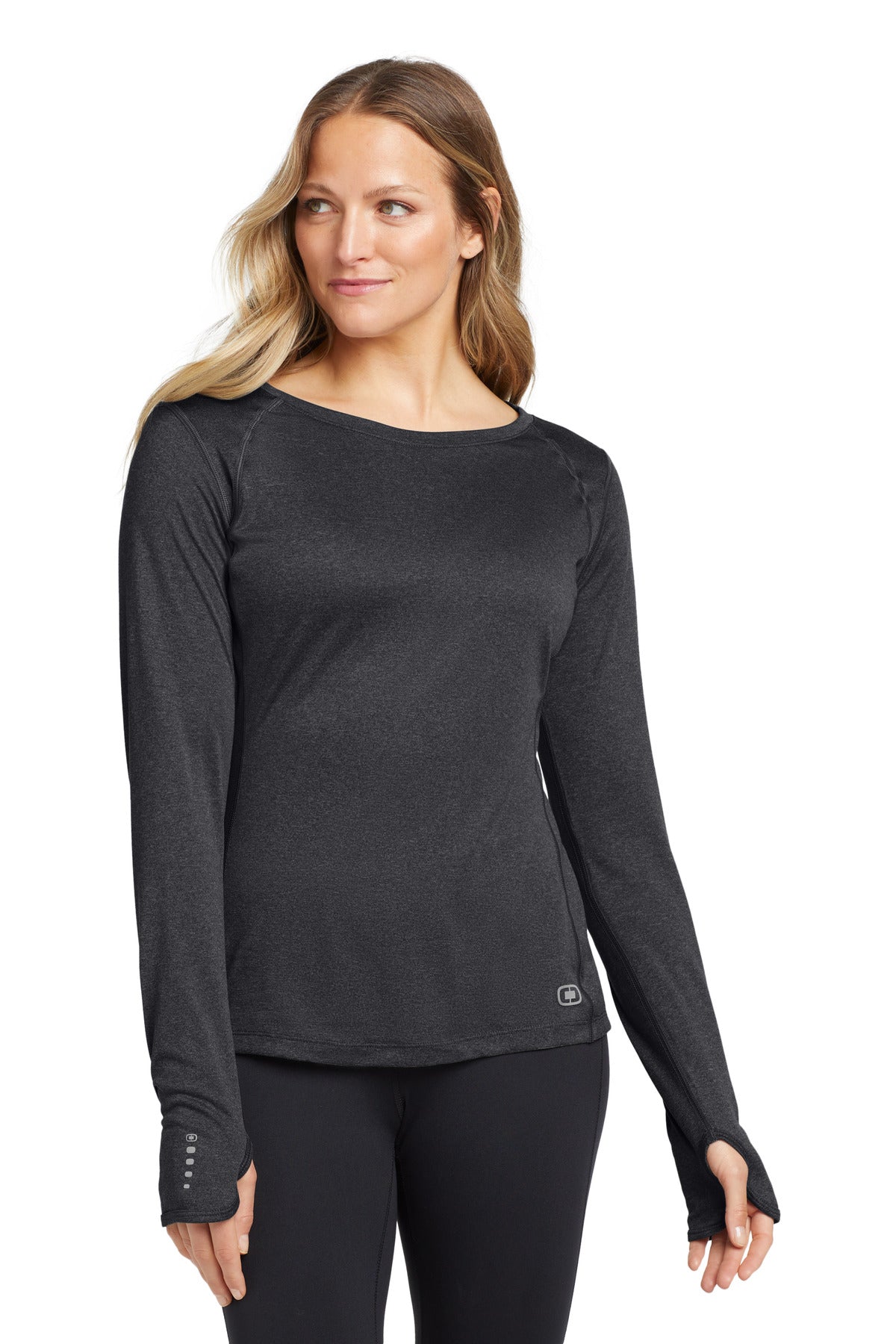 Custom Embroidered or DTF Print on OGIO ®  Women's Long Sleeve Pulse Crew. LOE321