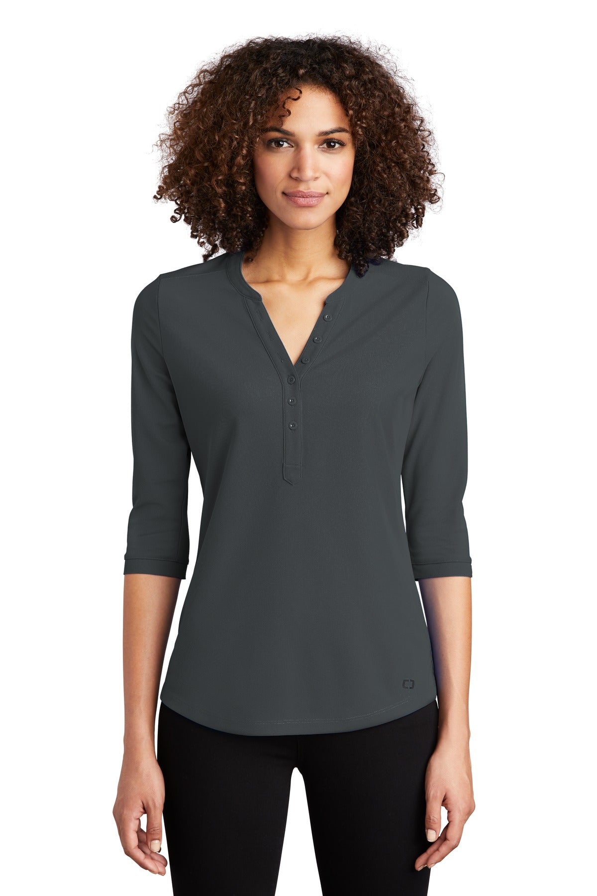 Custom Embroidery or DTF Print - OGIO ®  Women's Jewel Henley LOG104