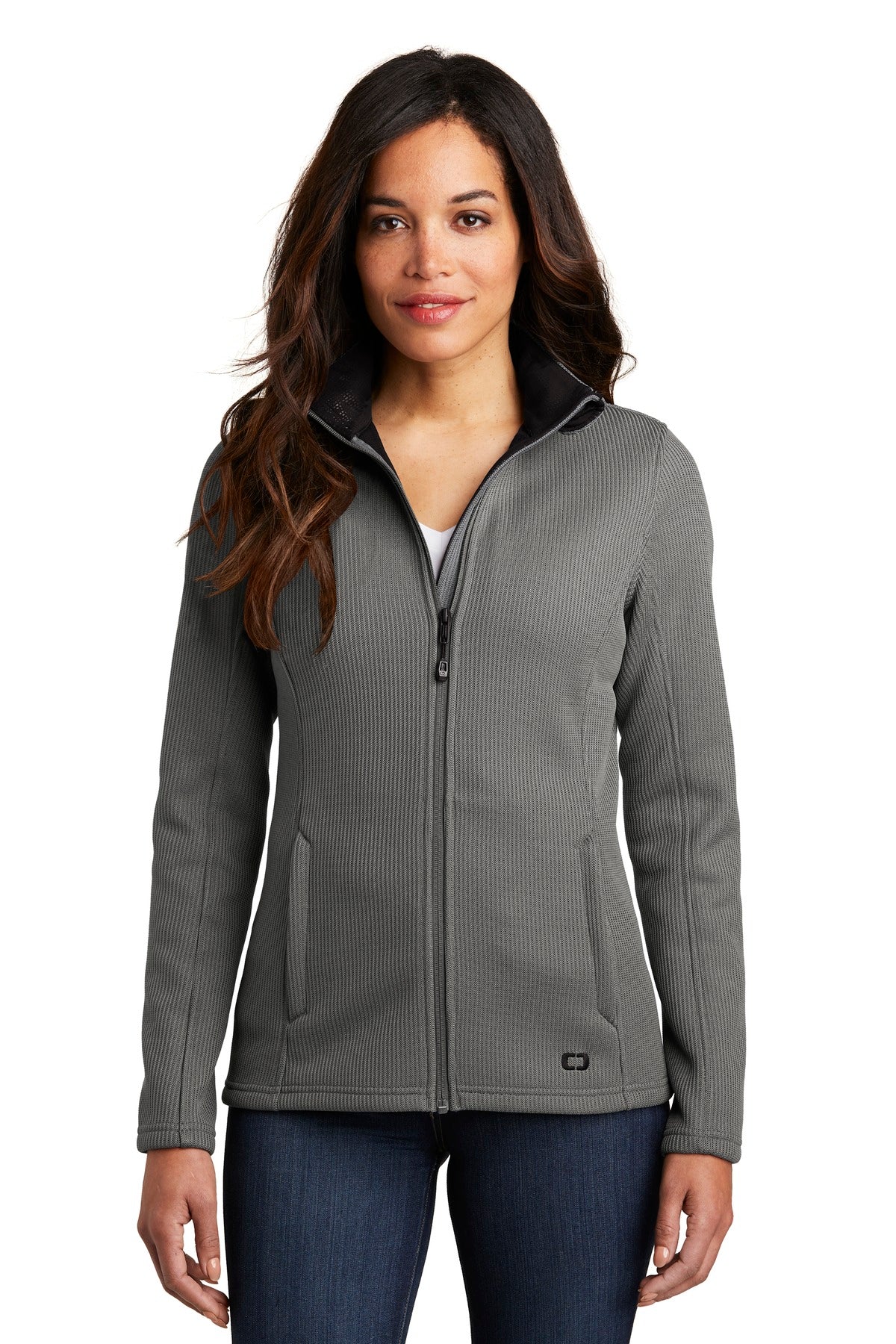 Custom Embroidered or DTF Print on OGIO  ®  Women's Grit Fleece Jacket. LOG727