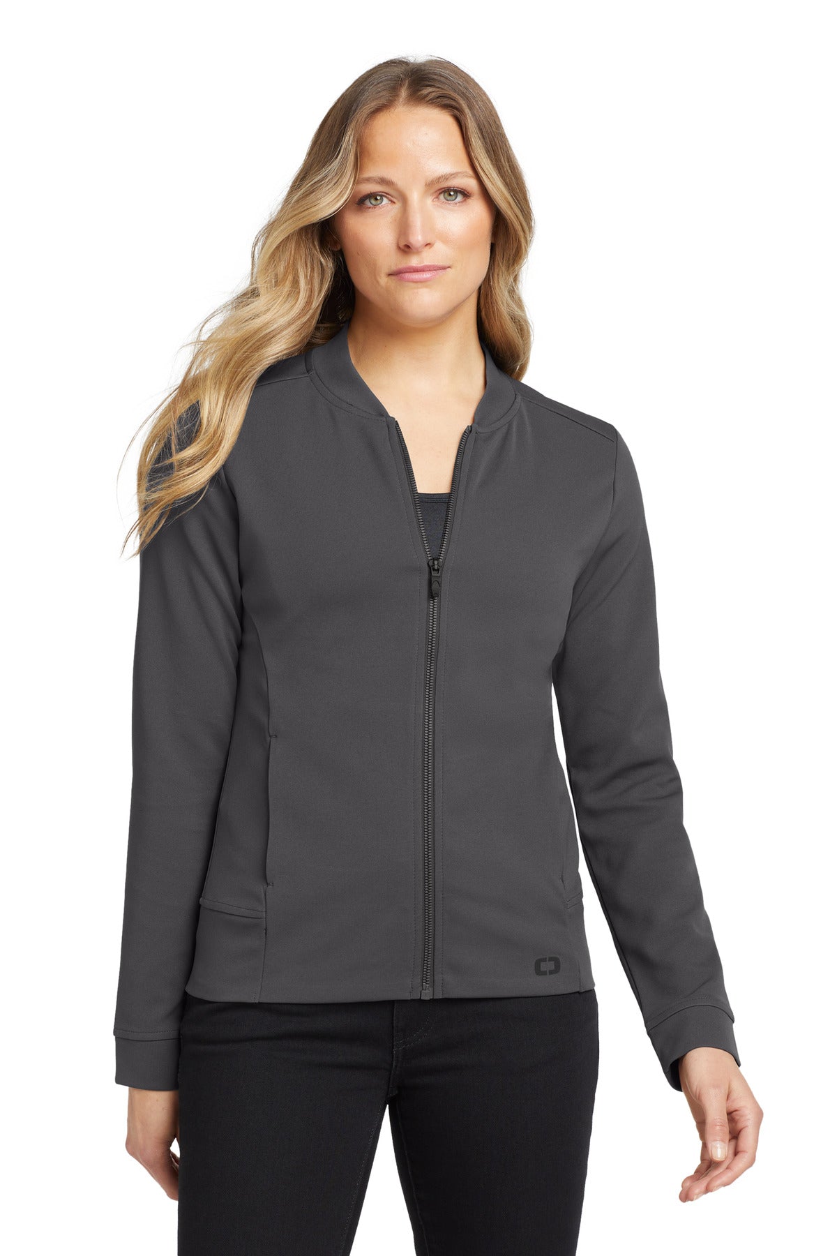 Custom Embroidered or DTF Print on OGIO  ®  Women's Hinge Full-Zip. LOG820
