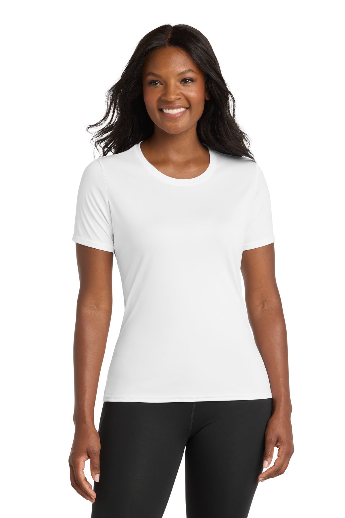 Custom Embroidery or DTF Print - Port & Co ®  Women's Performance Tee. LPC380