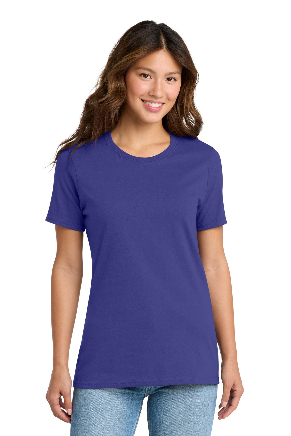 Custom Embroidery or DTF Print - Port & Co ®  Women's Core Cotton Tee. LPC54