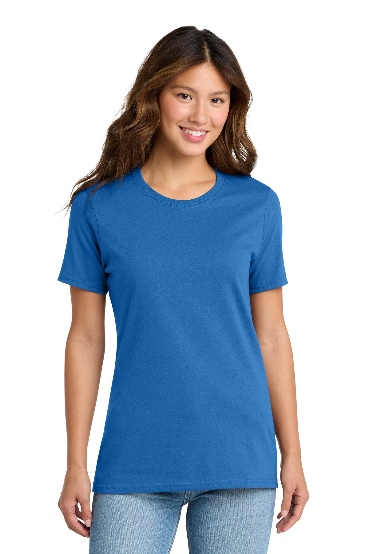 Custom Embroidery or DTF Print - Port & Co ®  Women's Core Cotton Tee. LPC54