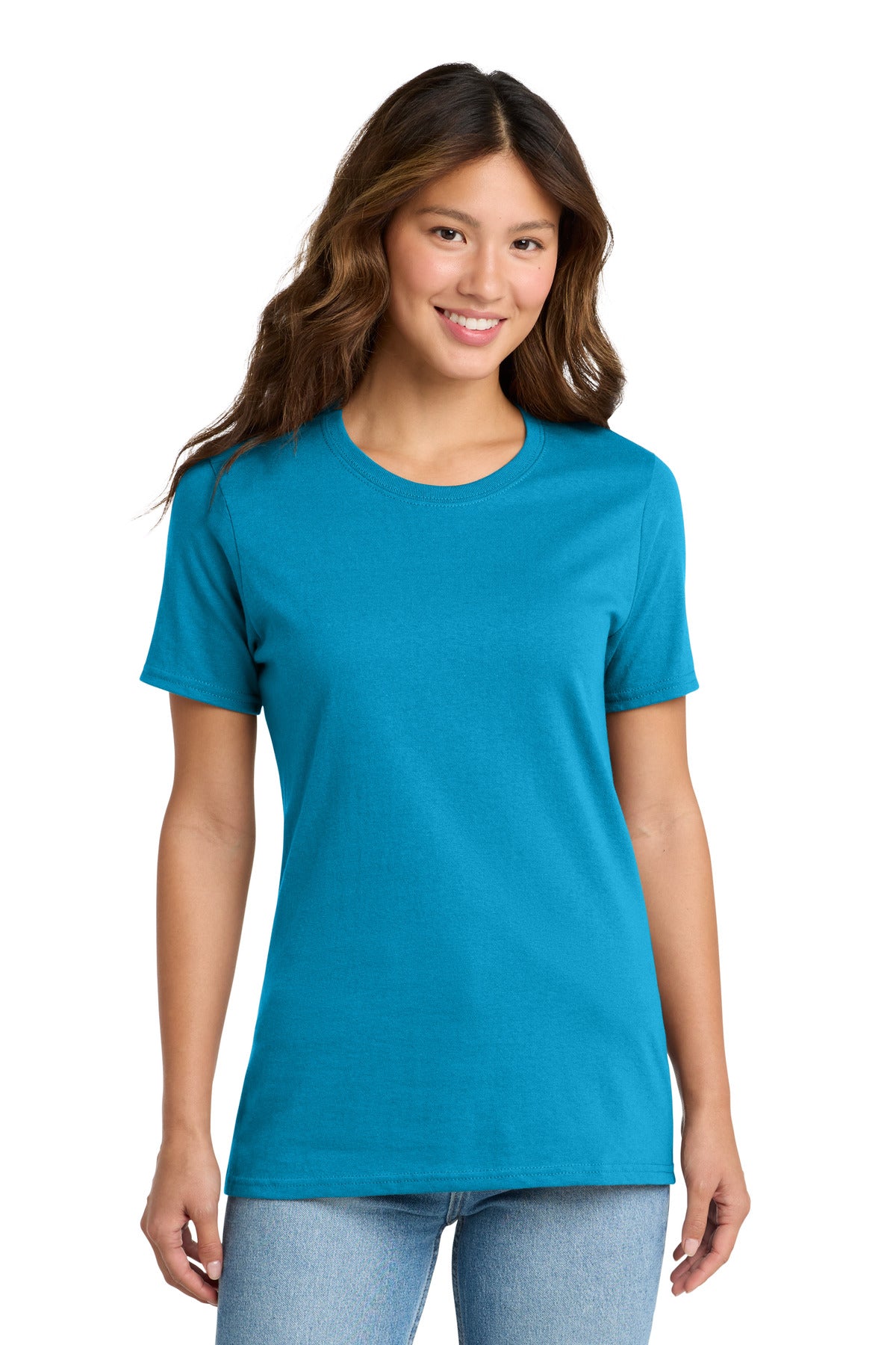 Custom Embroidery or DTF Print - Port & Co ®  Women's Core Cotton Tee. LPC54