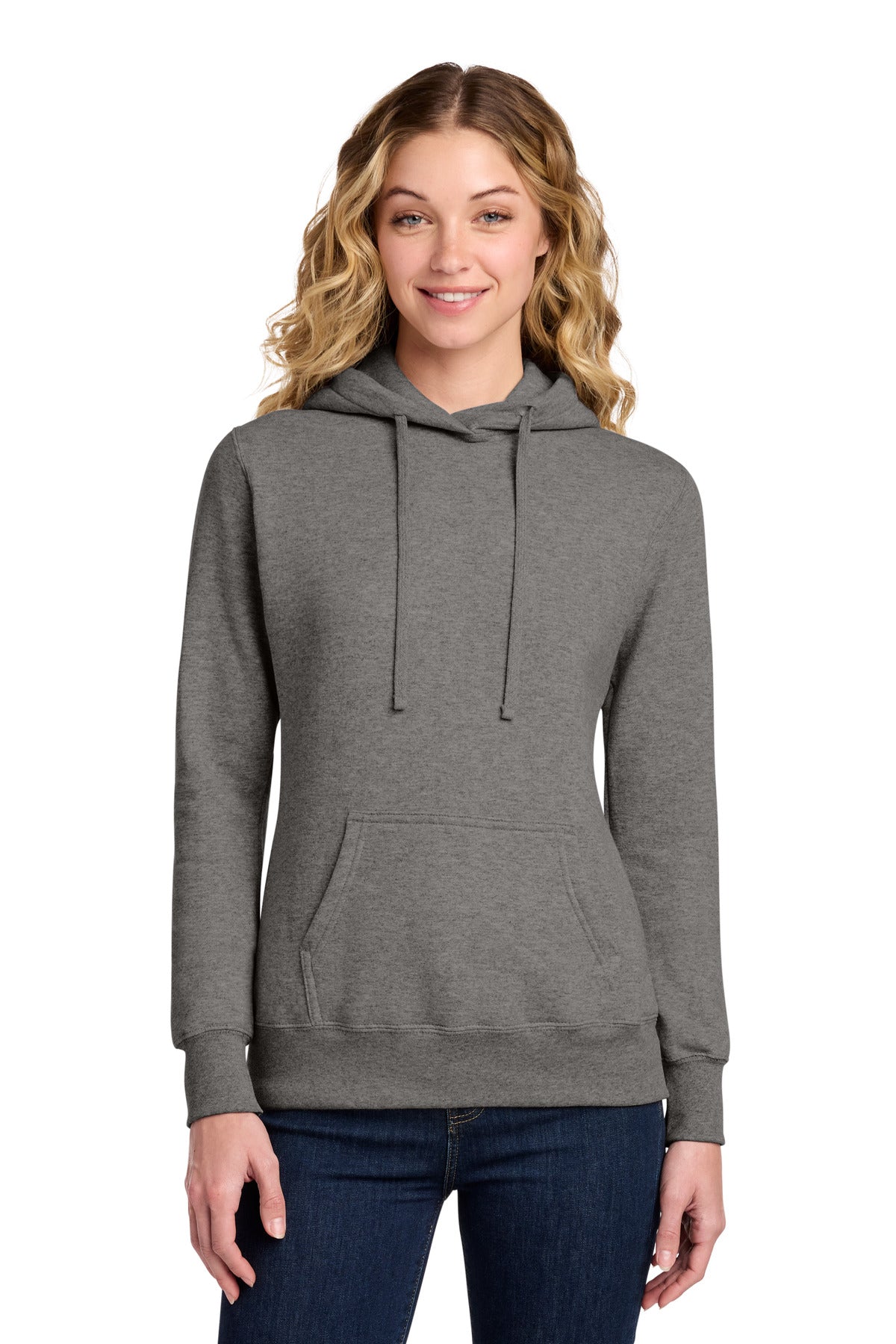 Custom Embroidery or DTF Print - Port & Co ®  Women's Core Fleece Pullover Hooded Sweatshirt LPC78H