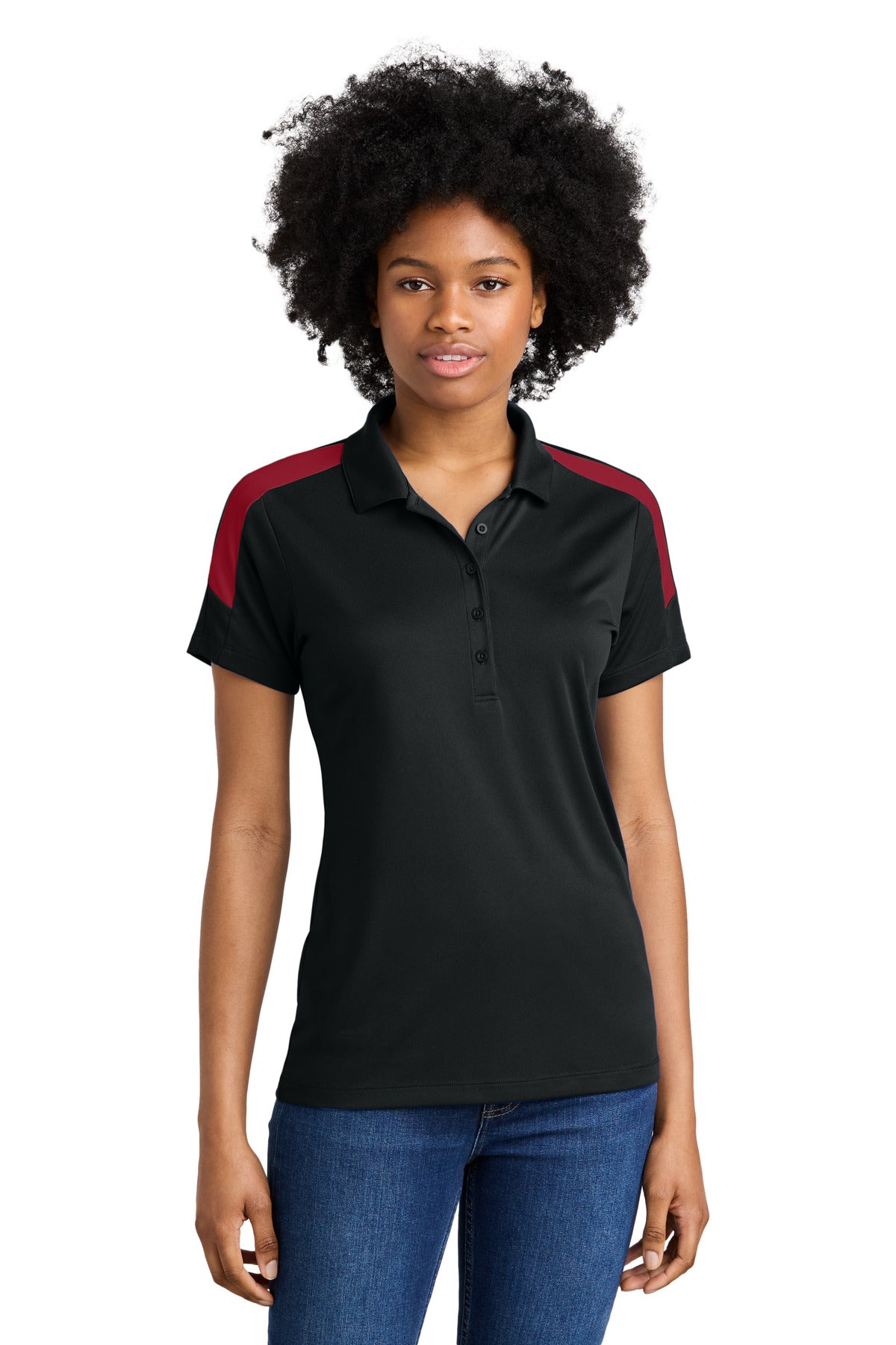 Custom Embroidery or DTF Print - Sport-Tek ®  Women's Competitor ™  United Polo LST104