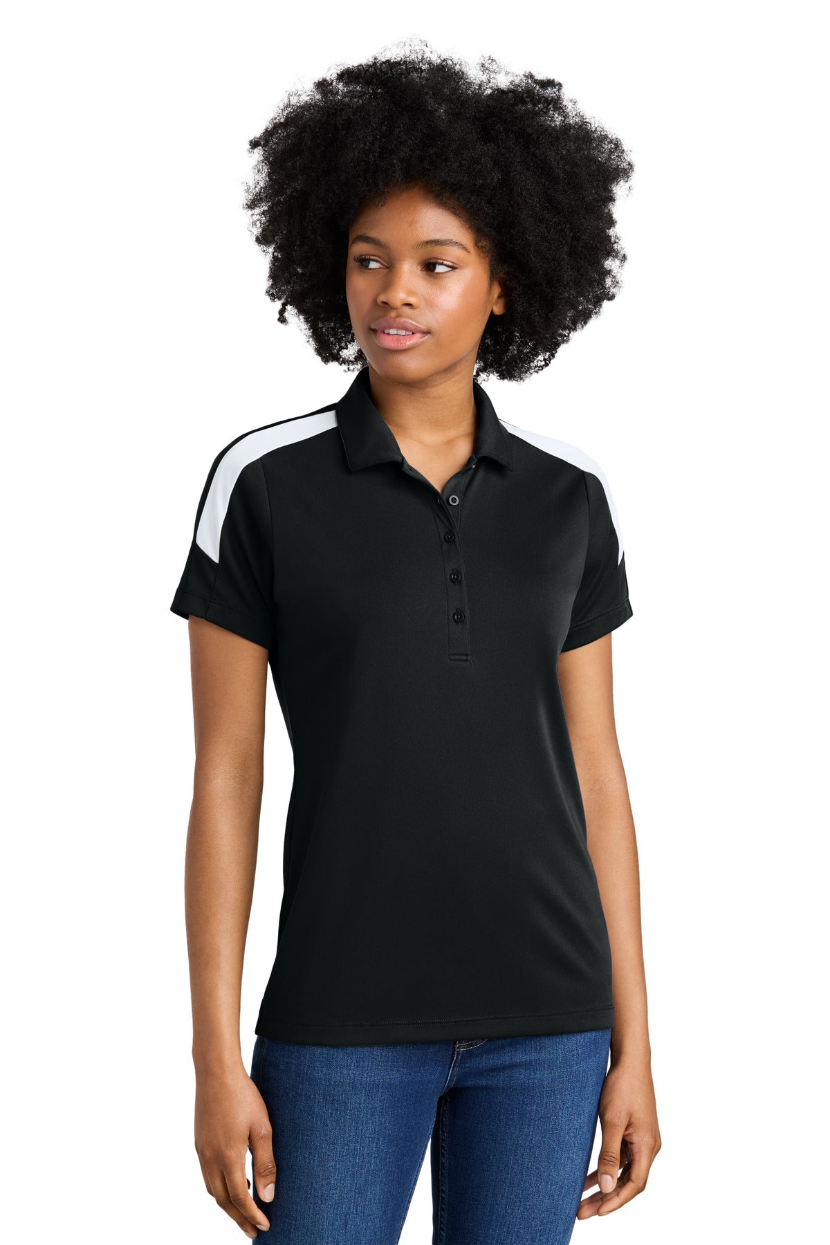 Custom Embroidery or DTF Print - Sport-Tek ®  Women's Competitor ™  United Polo LST104